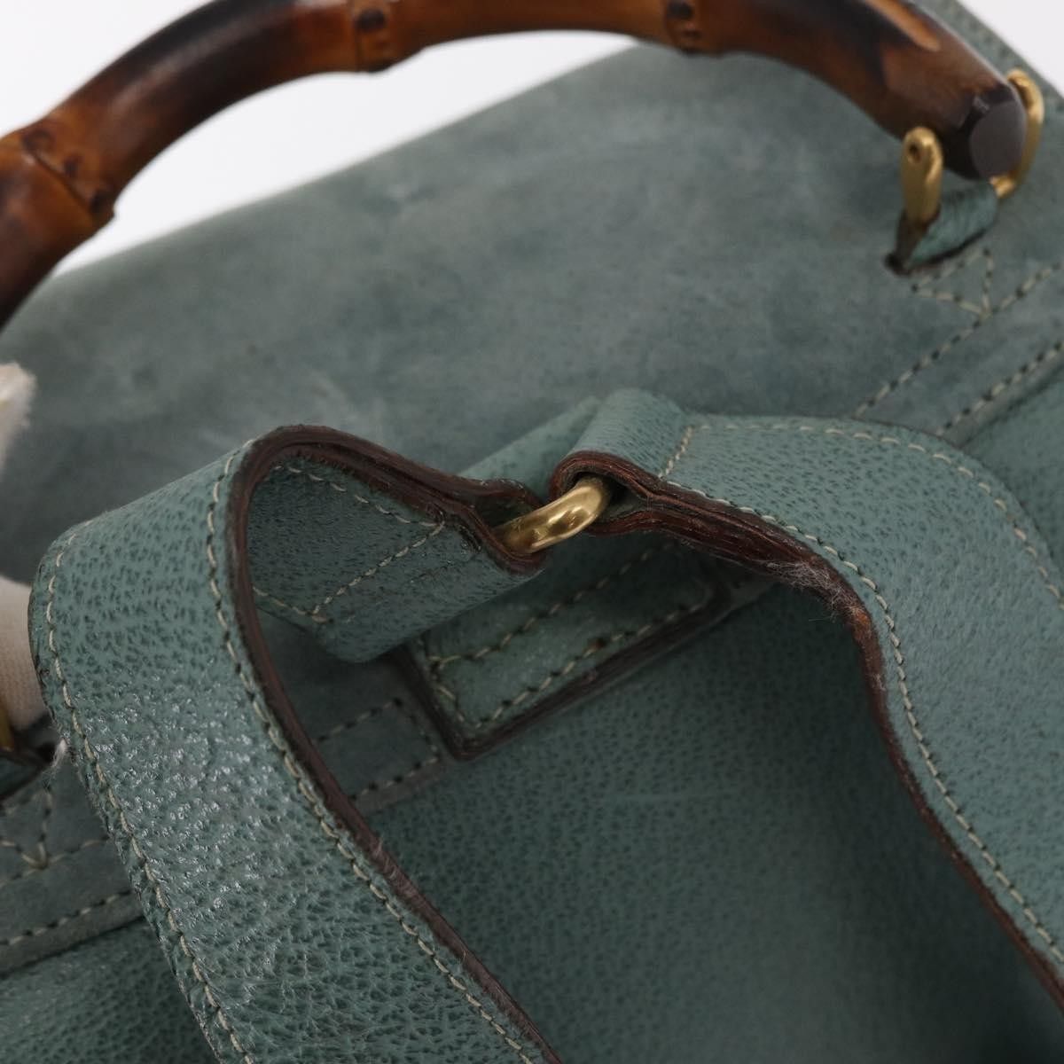 Gucci Gucci Vintage Bamboo Backpack Suede Size ONE SIZE - 17 Thumbnail