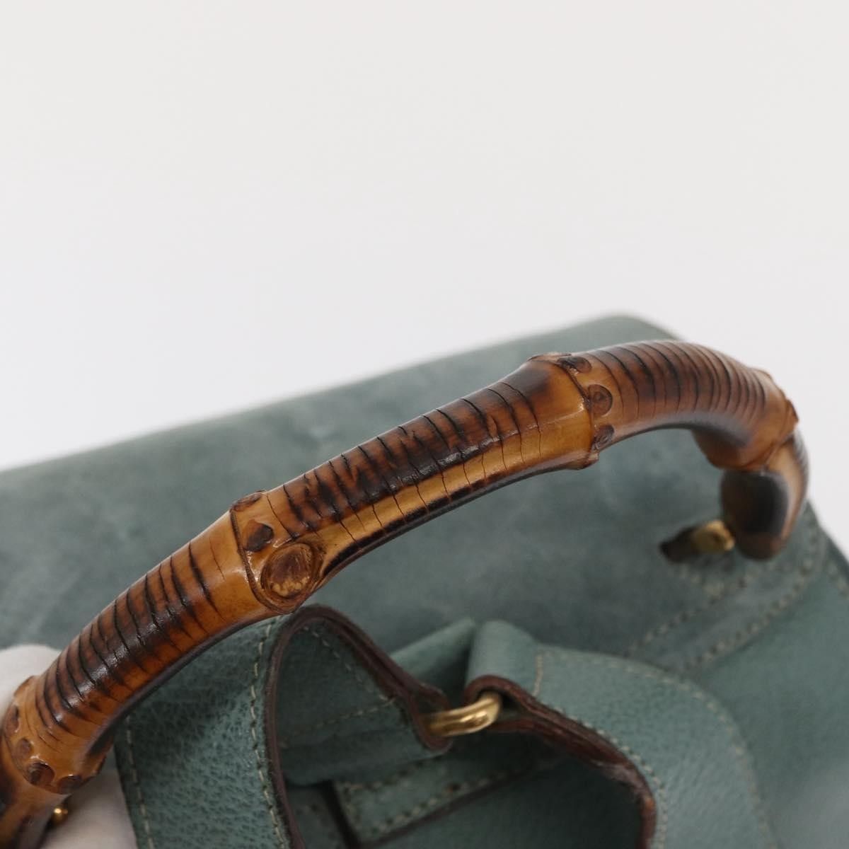 Gucci Gucci Vintage Bamboo Backpack Suede Size ONE SIZE - 8 Thumbnail