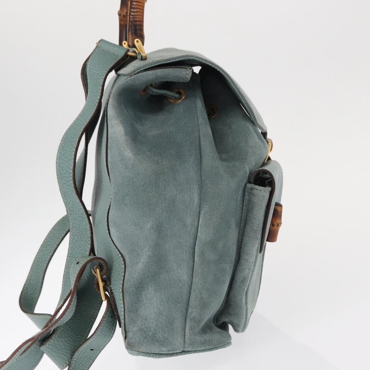 Gucci Gucci Vintage Bamboo Backpack Suede Size ONE SIZE - 4 Thumbnail