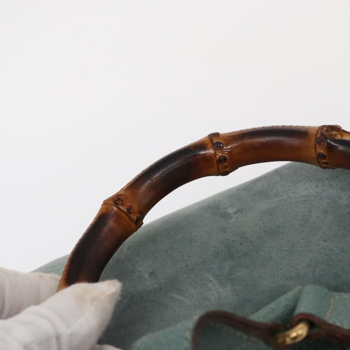 Gucci Gucci Vintage Bamboo Backpack Suede Size ONE SIZE - 19 Thumbnail