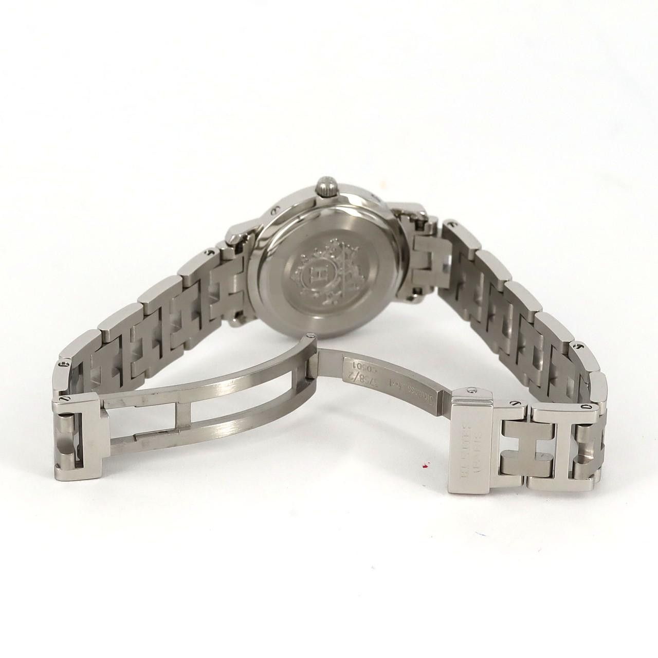 Hermes Hermes Hermes Clipper Stainless Steel Metal Quartz DUTY FREE for USA Size ONE SIZE - 8 Thumbnail