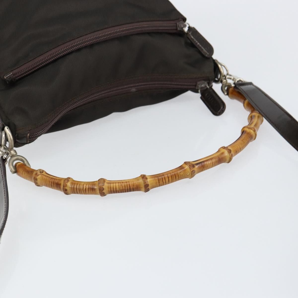 Gucci Gucci Vintage Bamboo Handle Bag Nylon Size ONE SIZE - 8 Thumbnail