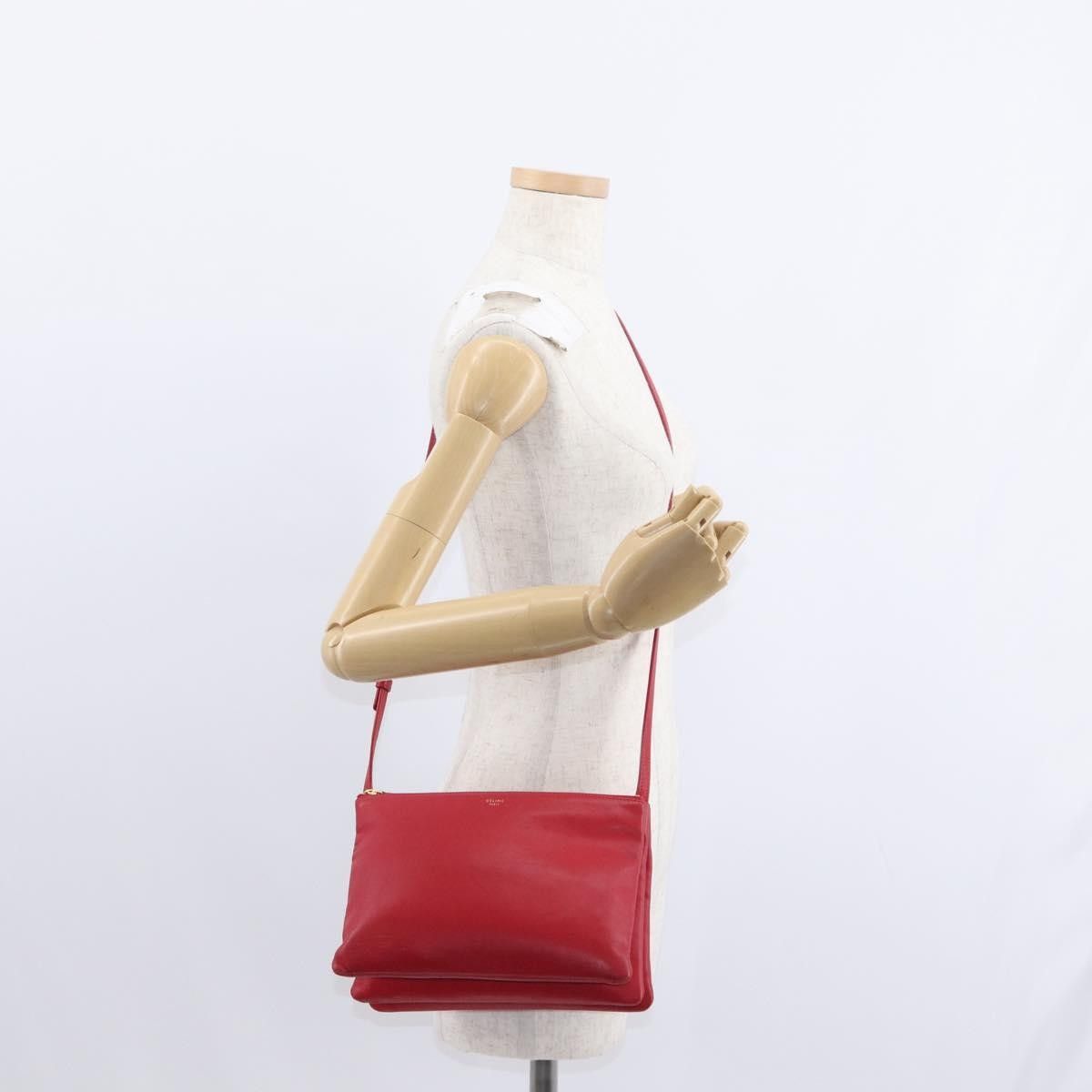 Celine Celine Trio Crossbody Bag Leather Size ONE SIZE - 14 Thumbnail