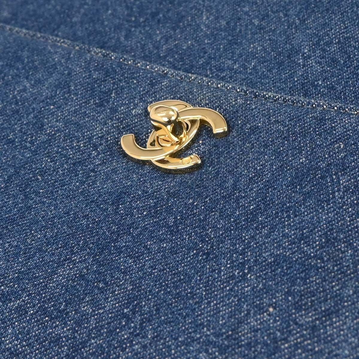 Chanel Chanel Vintage Classic Top Handle Flap Bag Denim Size ONE SIZE - 9 Thumbnail