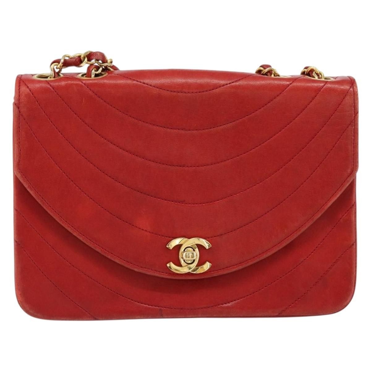 Chanel Chanel Vintage Round Flap Bag Horizontal Quilted Lambskin Size ONE SIZE - 19 Thumbnail