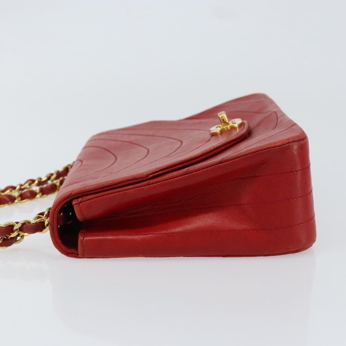 Chanel Chanel Vintage Round Flap Bag Horizontal Quilted Lambskin Size ONE SIZE - 4 Thumbnail