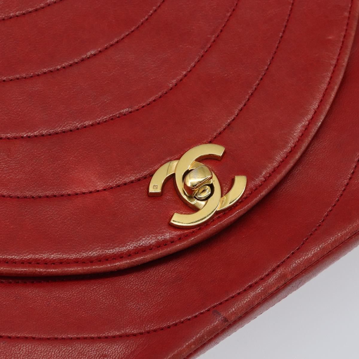 Chanel Chanel Vintage Round Flap Bag Horizontal Quilted Lambskin Size ONE SIZE - 12 Thumbnail