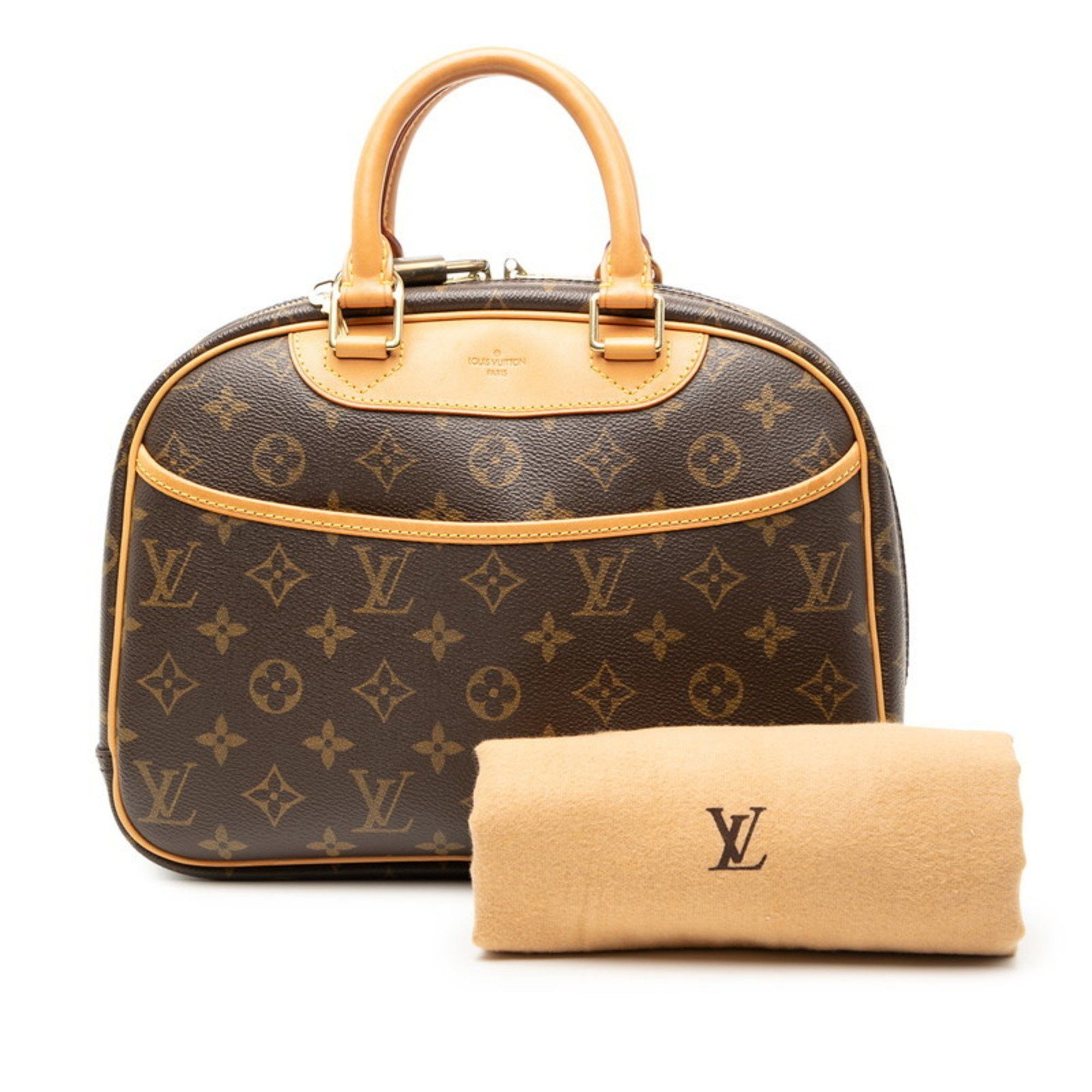 Louis Vuitton Louis Vuitton Monogram Trouville Handbag M42228 Brown Leather Women's LOUIS VUITTON Size ONE SIZE - 7 Thumbnail