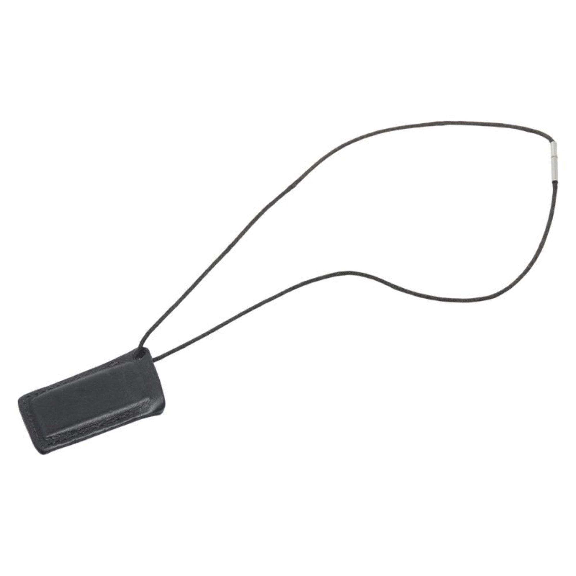 Hermes Hermes Symbol 2001 Pair Necklace in Silver, Black Leather and Metal for Women Size ONE SIZE - 3 Thumbnail
