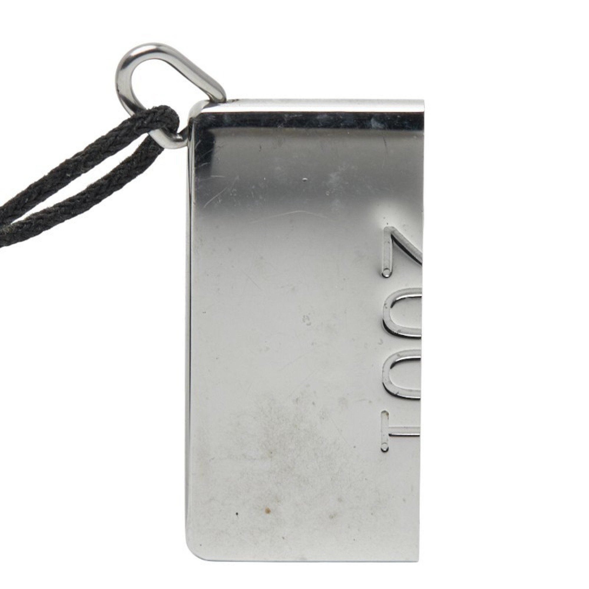 Hermes Hermes Symbol 2001 Pair Necklace in Silver, Black Leather and Metal for Women Size ONE SIZE - 6 Thumbnail
