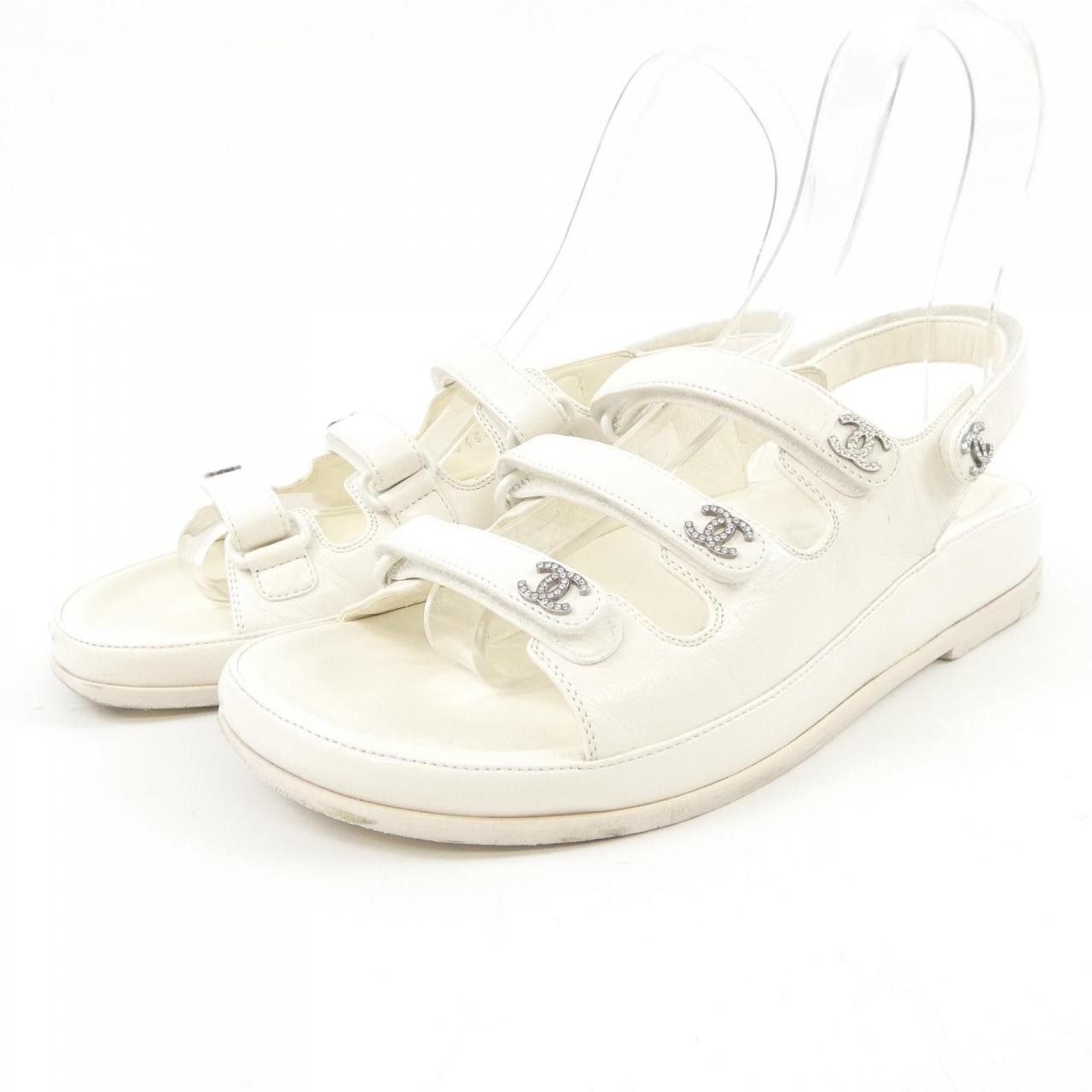 Chanel Chanel Chanel G45628B16403 Lambskin Sandals Leather Shoes G45628B16403 DUTY FREE for USA Size ONE SIZE - 3 Thumbnail