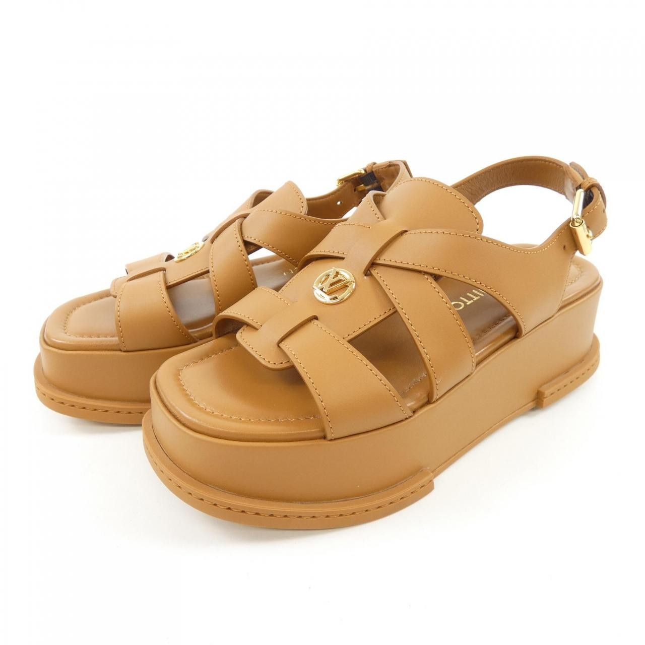 Louis Vuitton Louis Vuitton Louis Vuitton LV Circle Maya Line Calf Leather Sandals Leather Shoes DUTY FREE for USA Size ONE SIZE - 3 Thumbnail