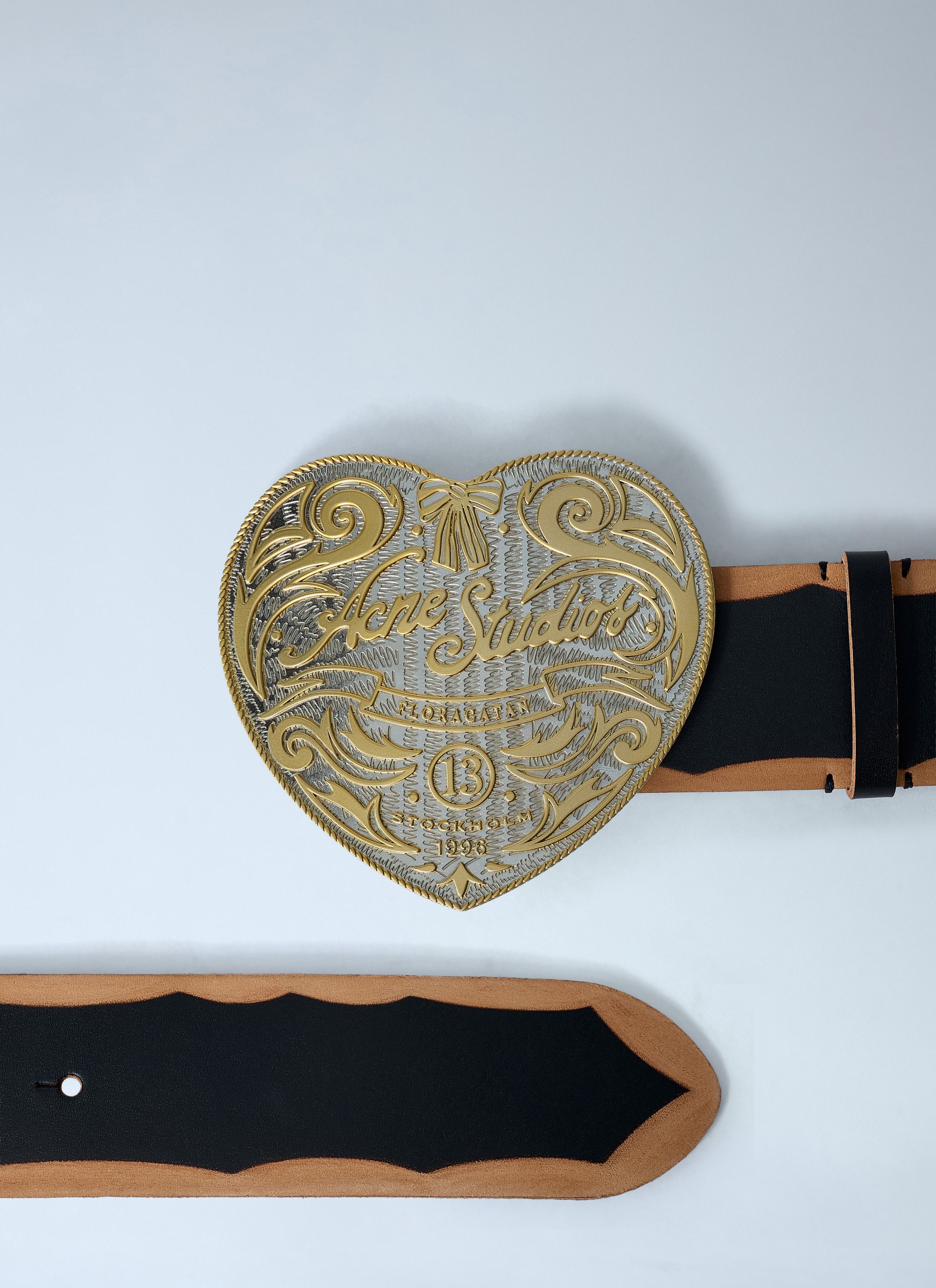 Acne Studios Heart Logo Engraved Belt Size ONE SIZE - 4 Thumbnail
