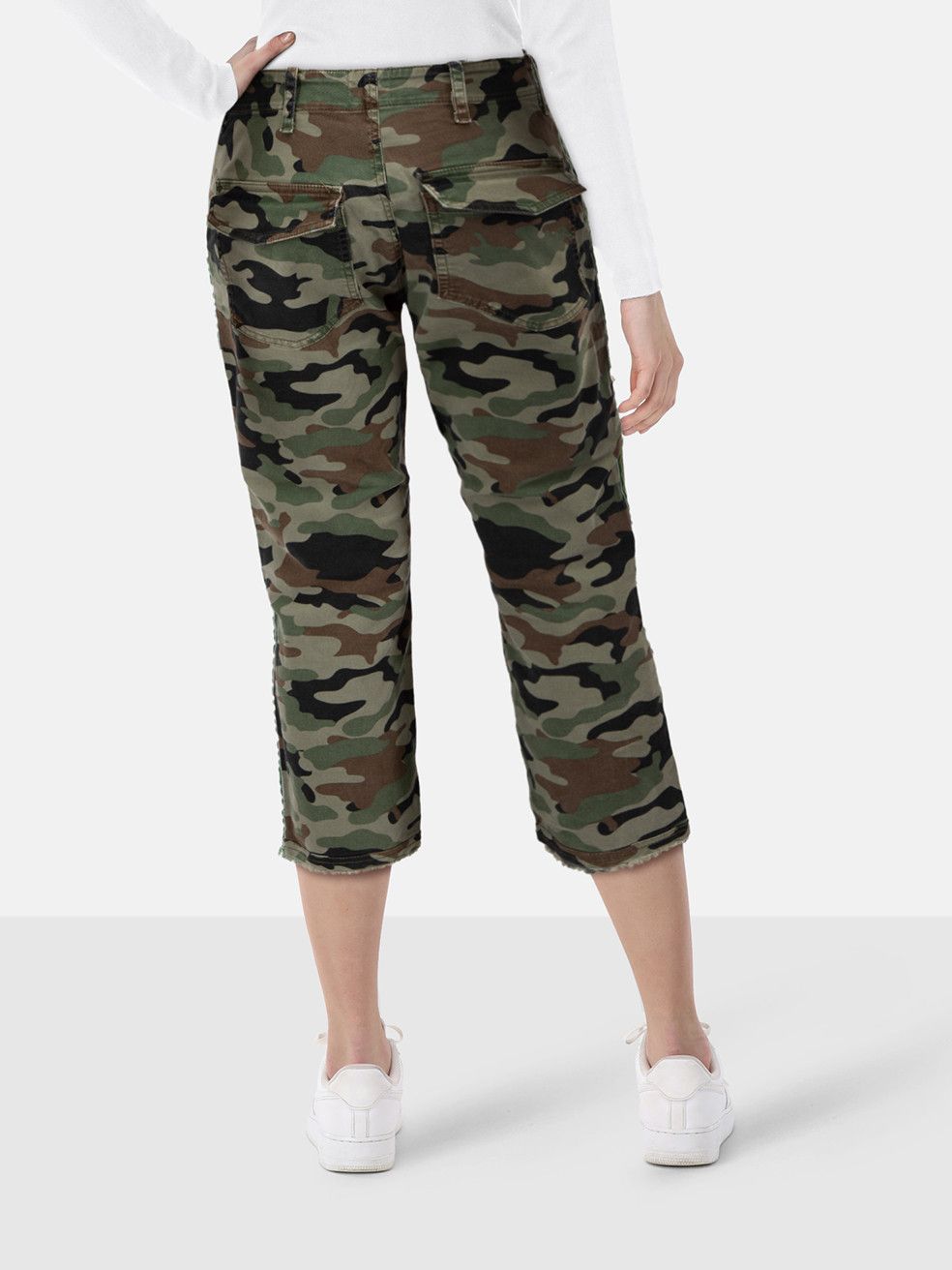 Nili Lotan Camouflage Cropped Trousers Size 27" / US 4 / IT 40 - 2 Thumbnail
