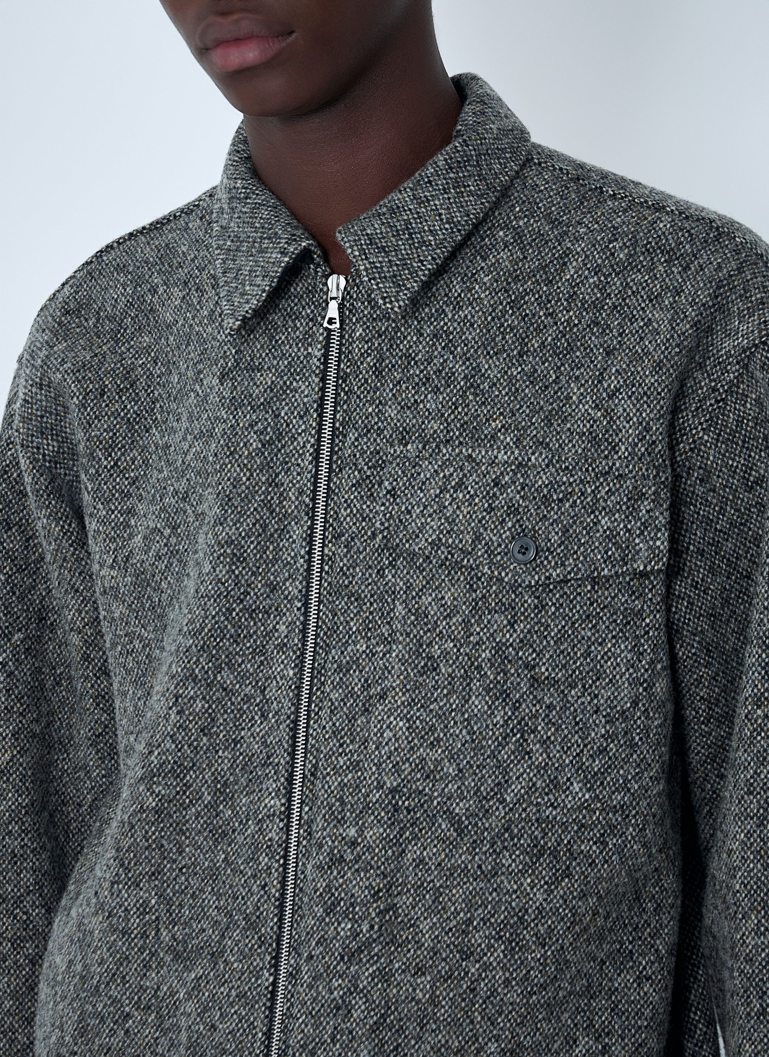 Dries Van Noten Herringbone Zip Jacket Size US XL / EU 56 / 4 - 5 Thumbnail