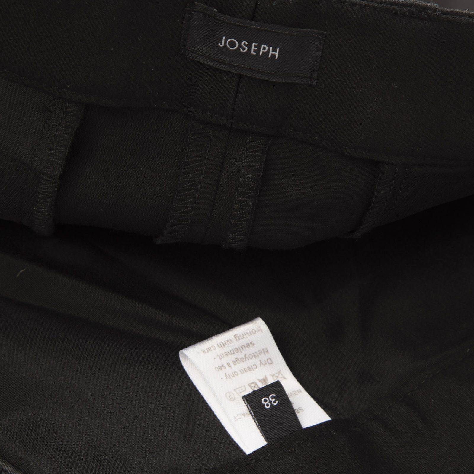 Joseph Black Tapered Mid Rise Trousers Size 27" / US 4 / IT 40 - 4 Thumbnail