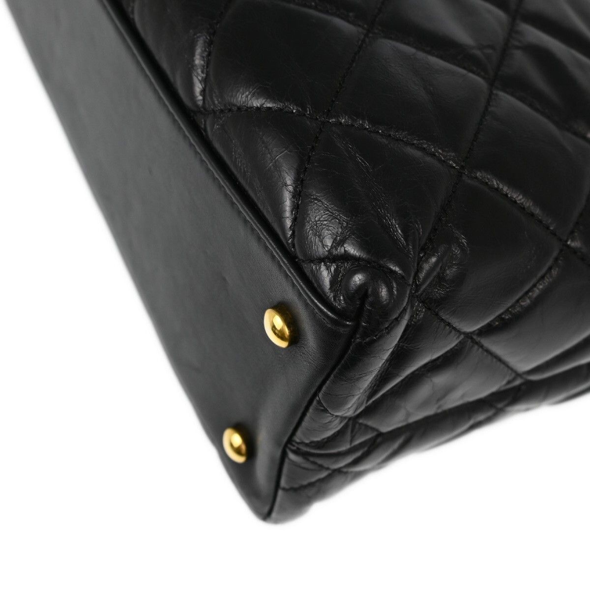 Chanel Chanel Gold Bar Tote Quilted Aged Calfskin Size ONE SIZE - 7 Thumbnail