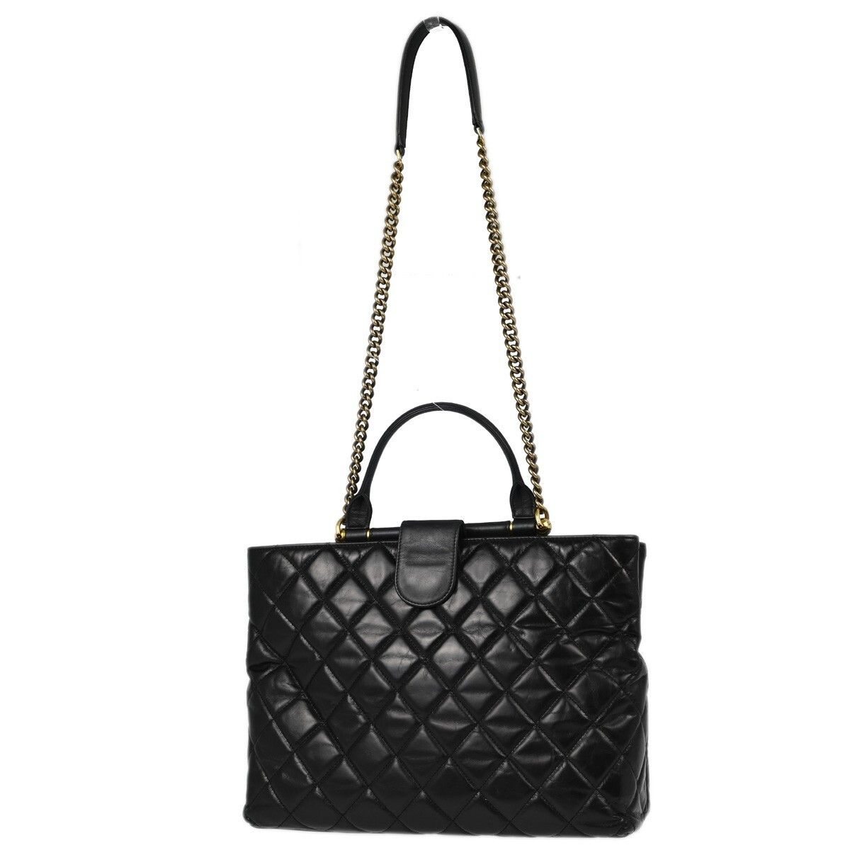 Chanel Chanel Gold Bar Tote Quilted Aged Calfskin Size ONE SIZE - 2 Thumbnail