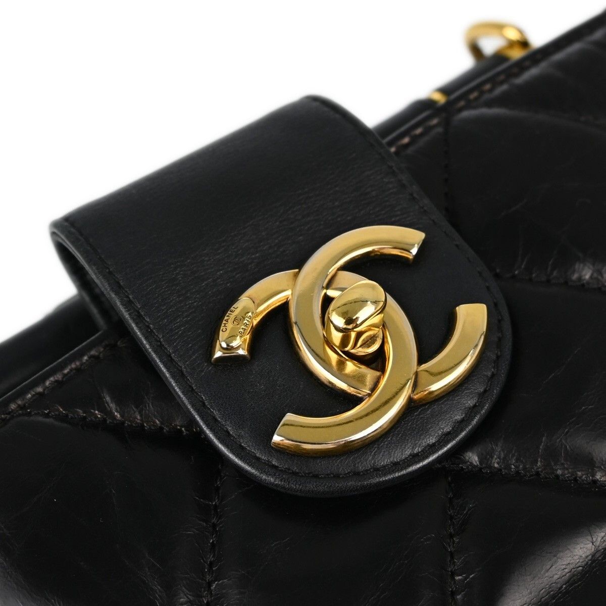 Chanel Chanel Gold Bar Tote Quilted Aged Calfskin Size ONE SIZE - 9 Thumbnail