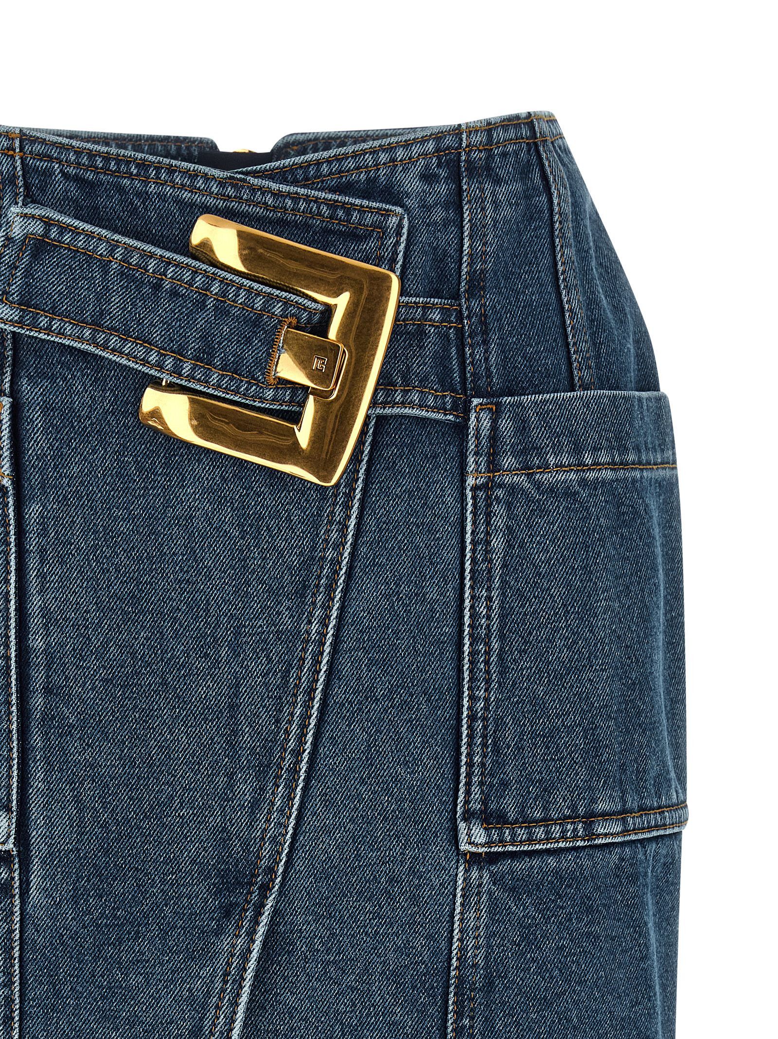 Balmain 'Belted' Skirt Size 26" / US 2 / IT 38 - 3 Thumbnail
