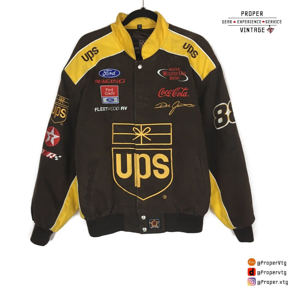UPS JH DESIGN レーシングジャケット Lサイズ 88 古着 90s JH DESIGN 「UPS」 本革 オール レザー レーシング