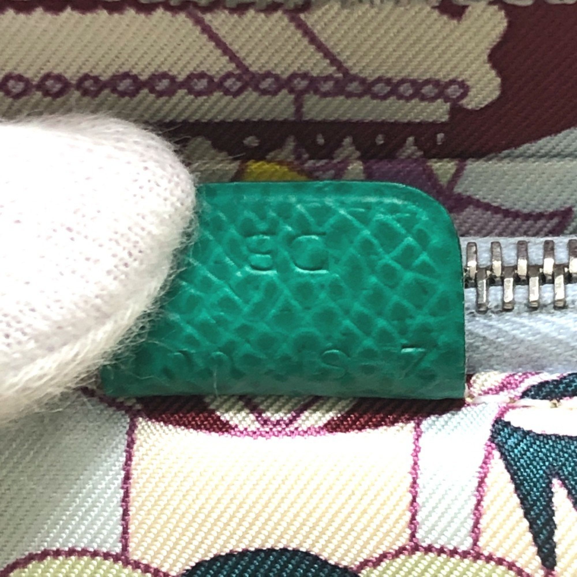 Hermes HERMES Azap Compact Silkin Round Wallet, Bi-fold Epsom Leather, Women's, Vert Jade Green Size ONE SIZE - 13 Thumbnail