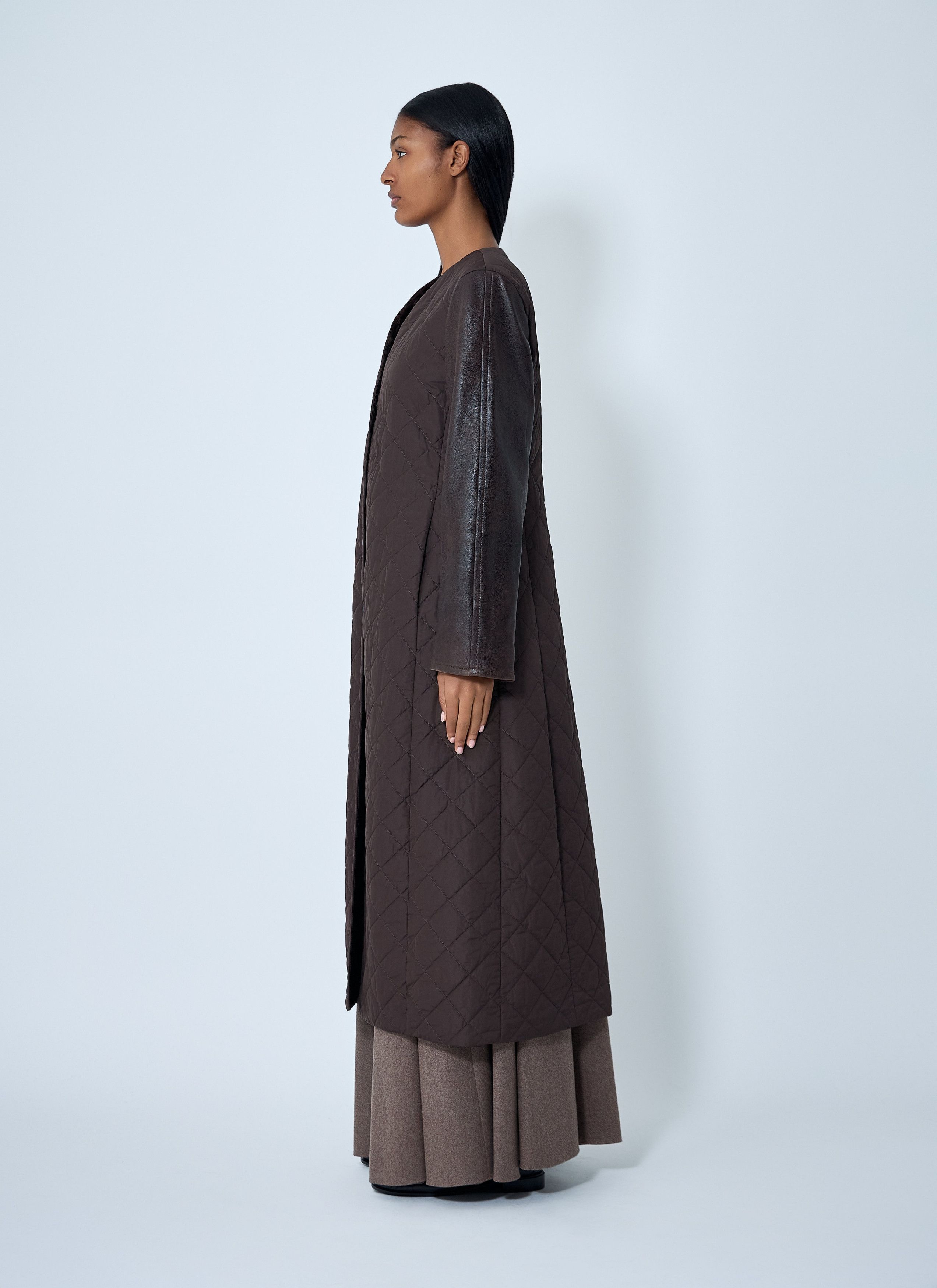 Max Mara Quilted Maxi Coat Size M / US 6-8 / IT 42-44 - 3 Thumbnail