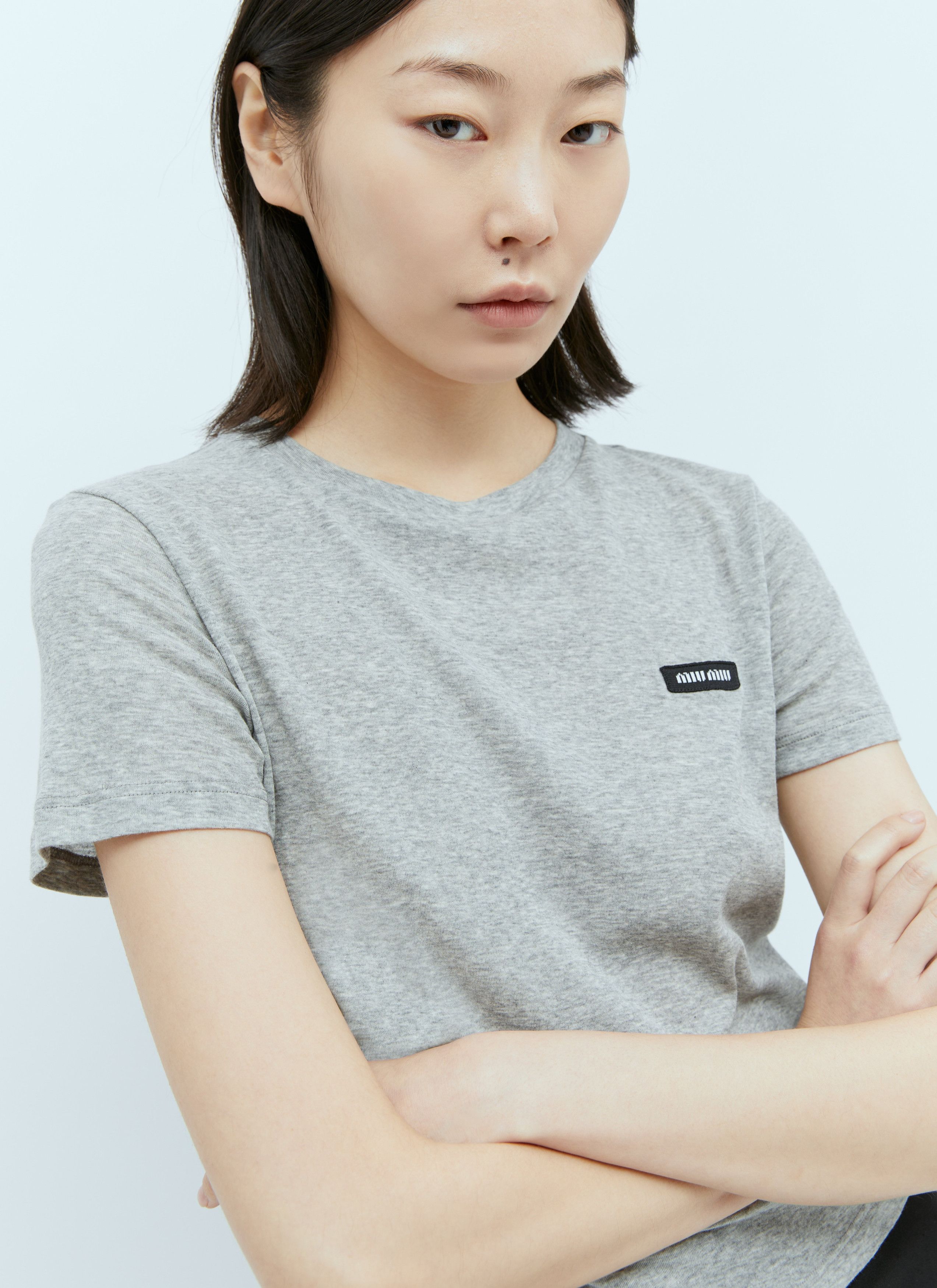 Miu Miu Logo Patch T-Shirt Size S / US 4 / IT 40 - 2 Thumbnail