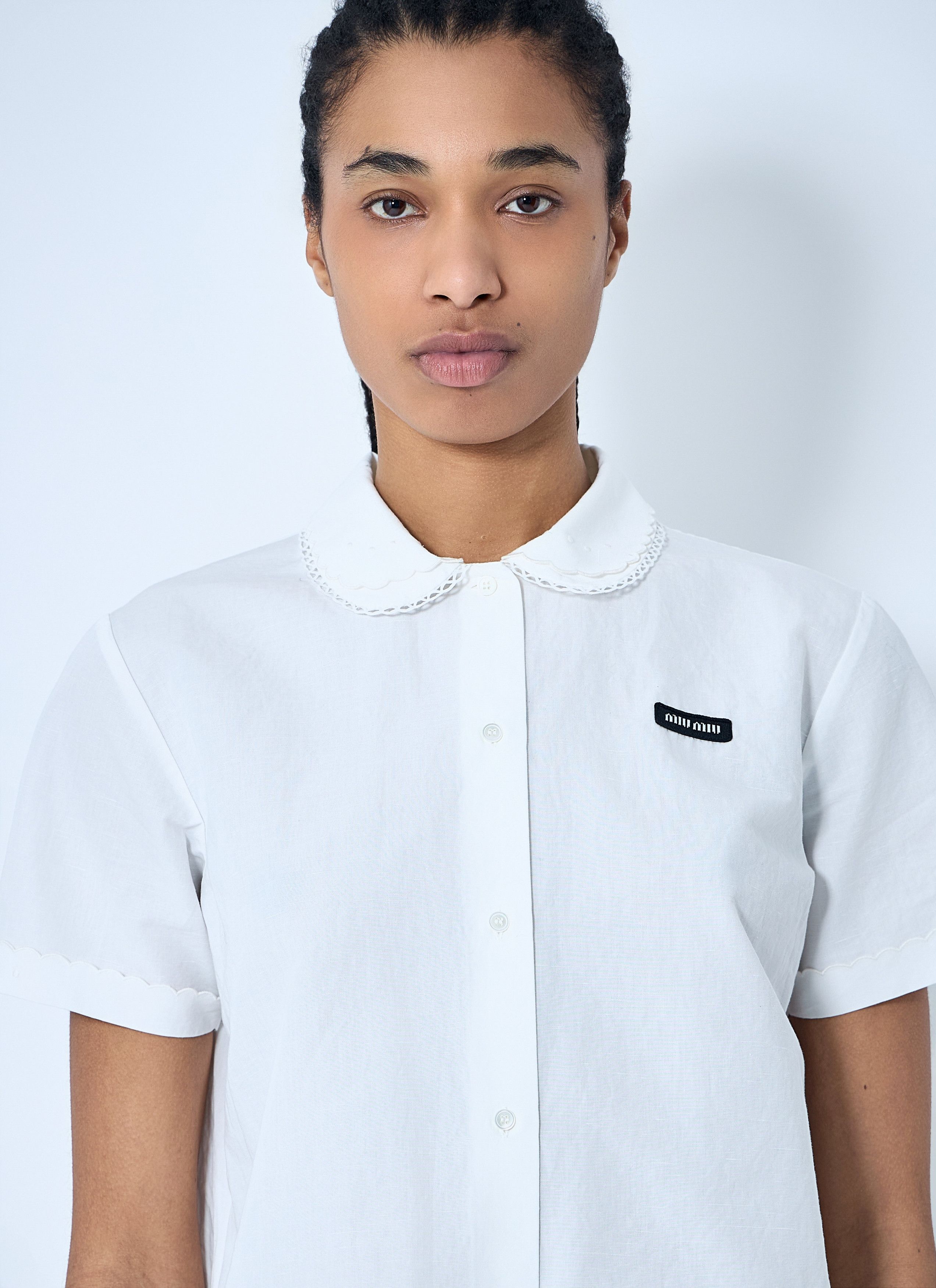 Miu Miu Logo Patch Shirt Size M / US 6-8 / IT 42-44 - 5 Thumbnail