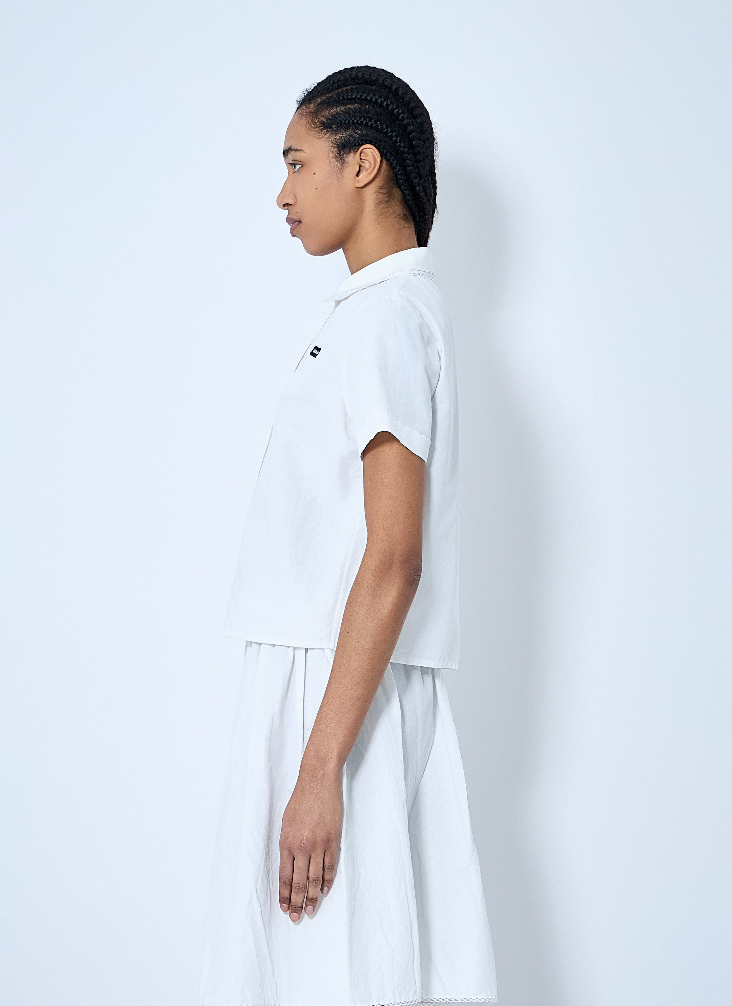 Miu Miu Logo Patch Shirt Size M / US 6-8 / IT 42-44 - 3 Thumbnail