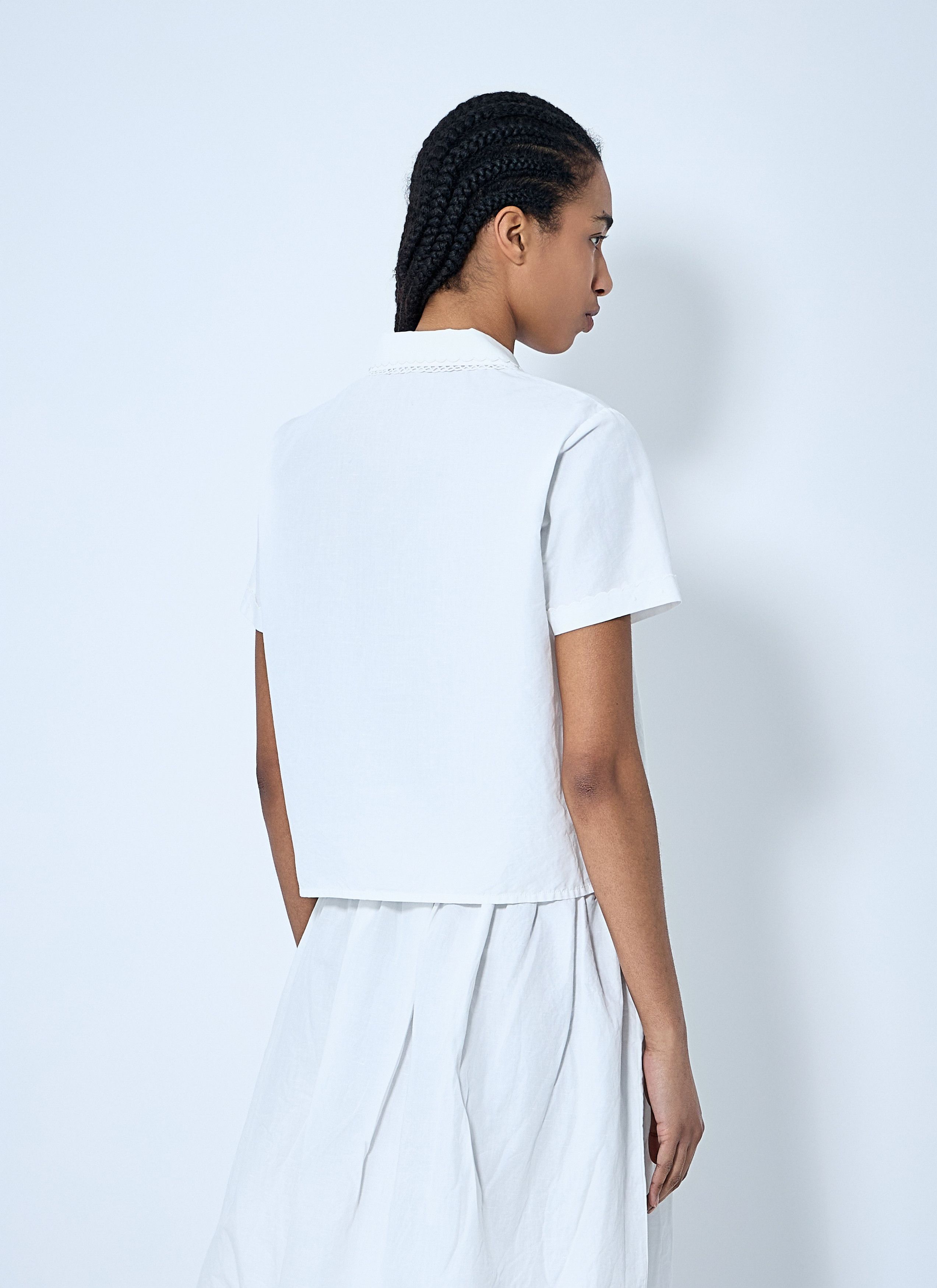 Miu Miu Logo Patch Shirt Size M / US 6-8 / IT 42-44 - 4 Thumbnail