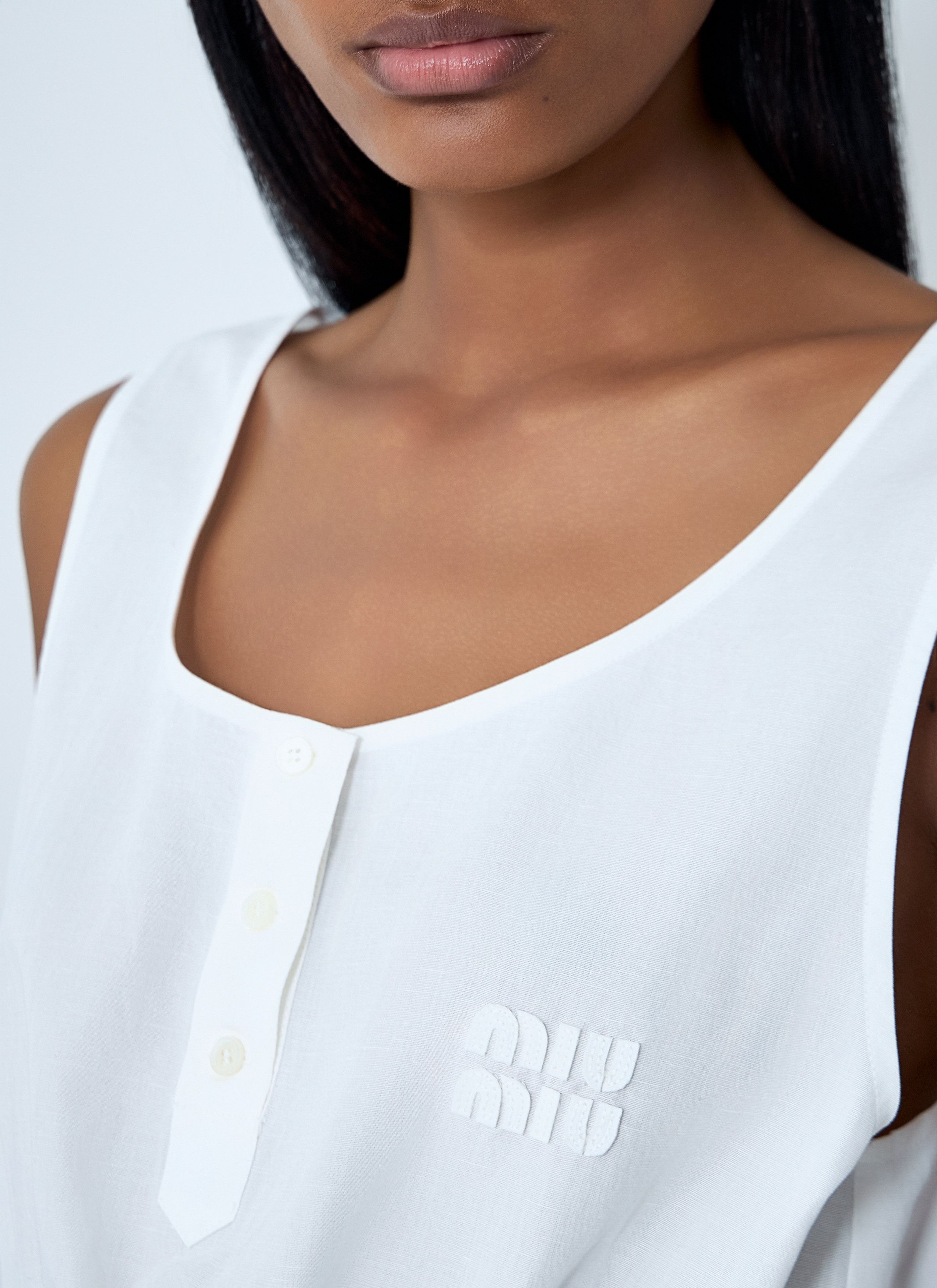 Miu Miu Logo Motif Drawstring Top Size M / US 6-8 / IT 42-44 - 5 Thumbnail