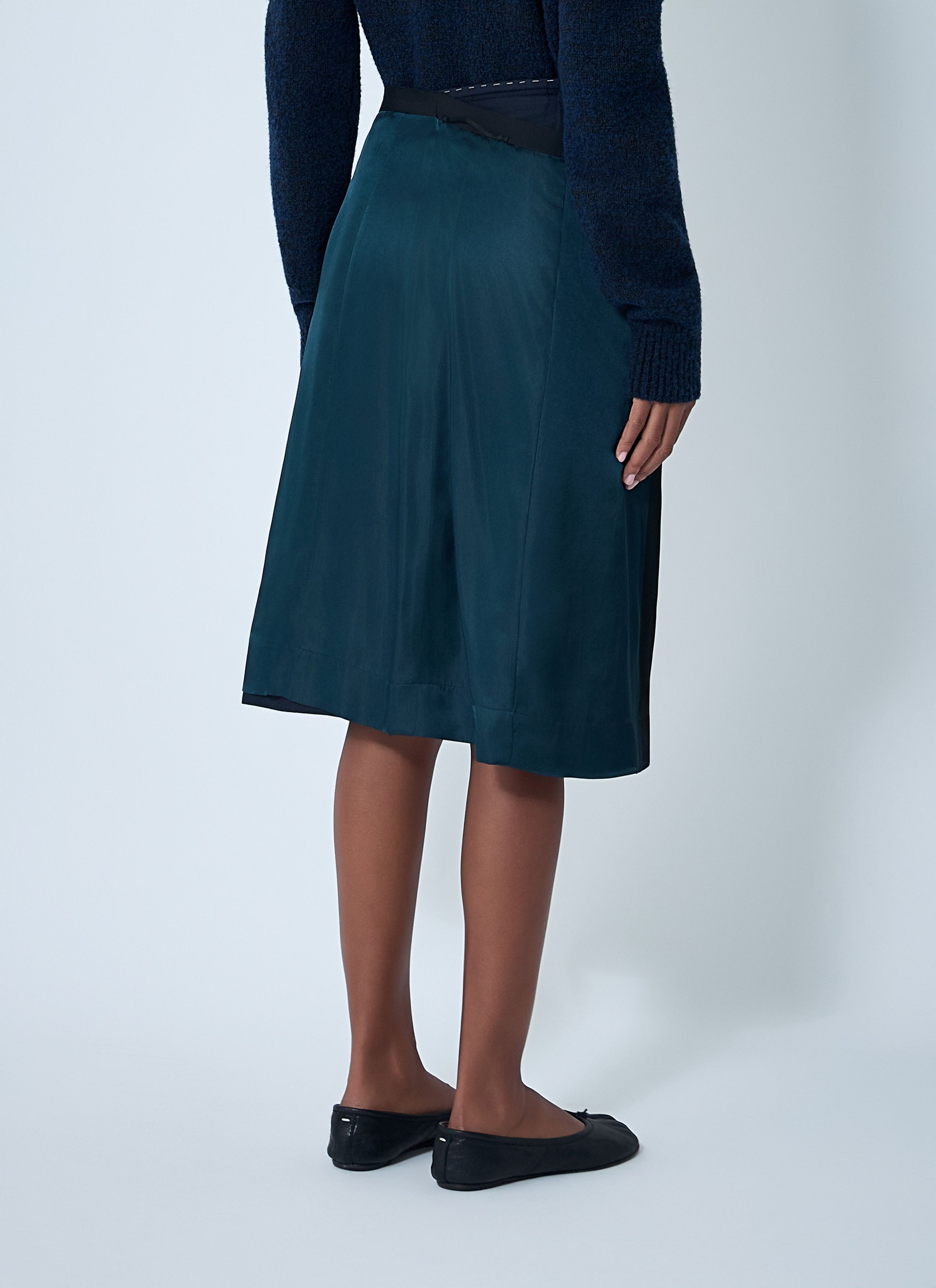 Maison Margiela Contrast Panel Midi Skirt Size 28" / US 6 / IT 42 - 4 Thumbnail