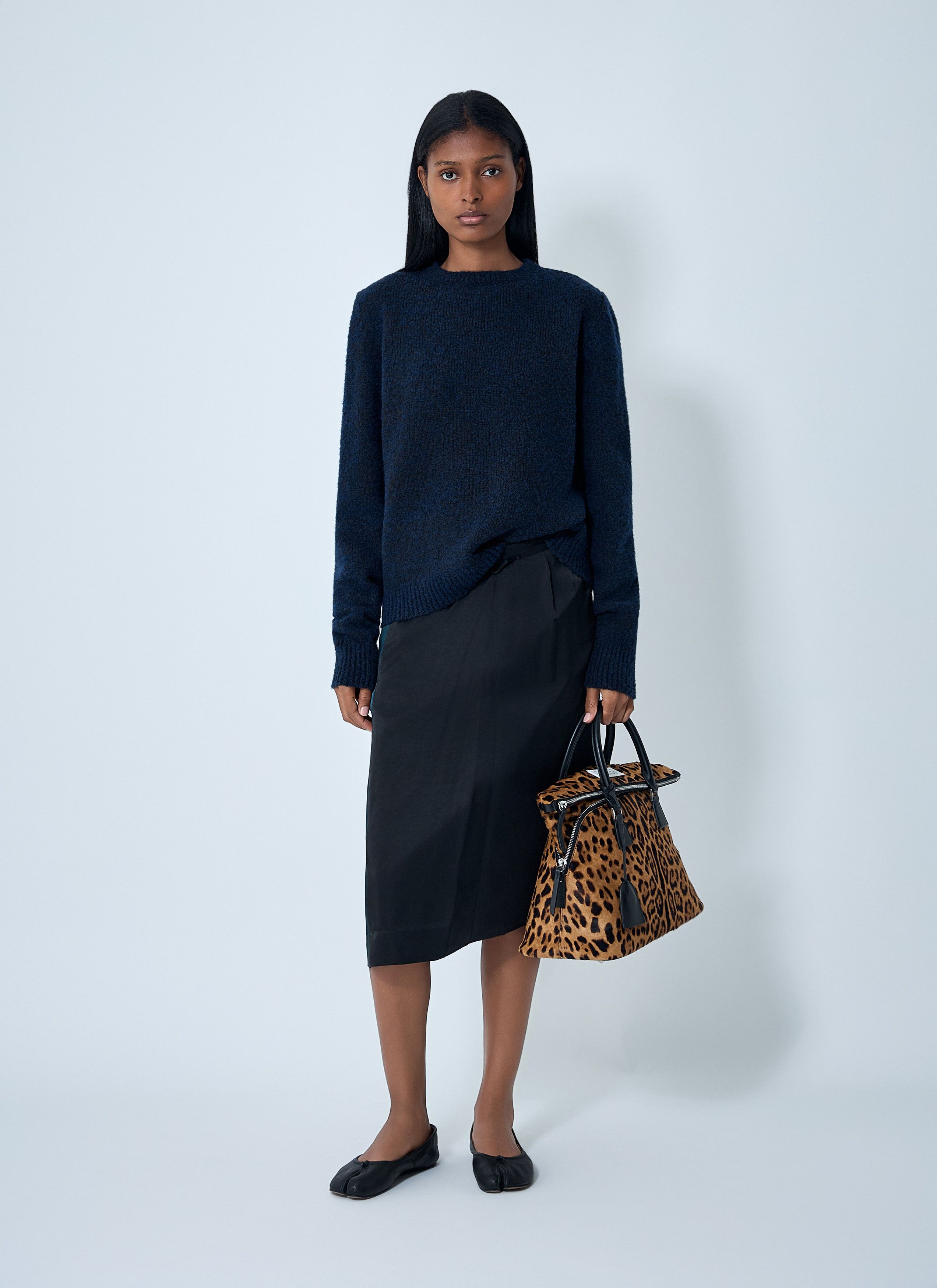 Maison Margiela Contrast Panel Midi Skirt Size 28" / US 6 / IT 42 - 2 Thumbnail
