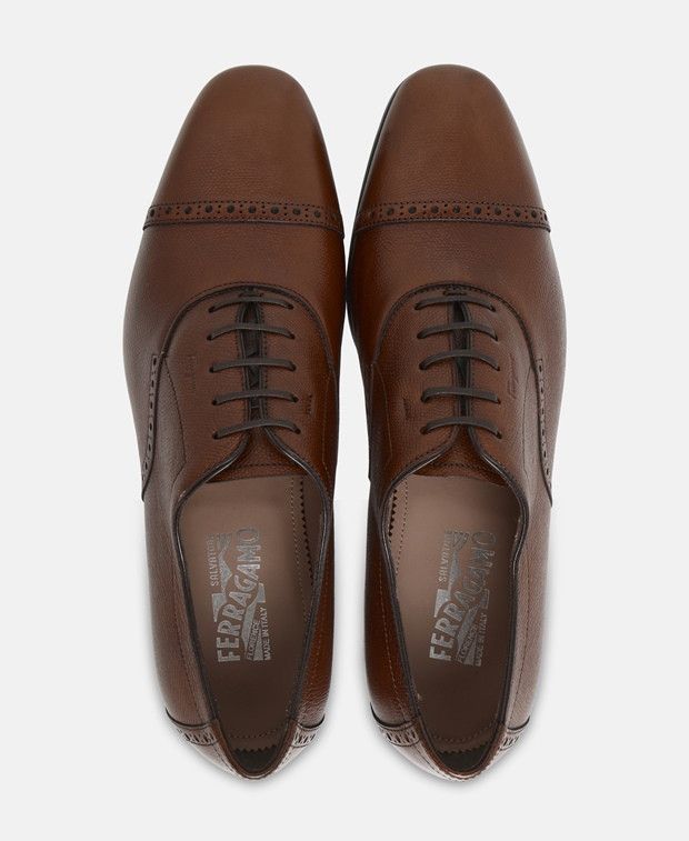 Salvatore Ferragamo Radica Pebble Derbys Size US 14 / EU 47 - 3 Thumbnail