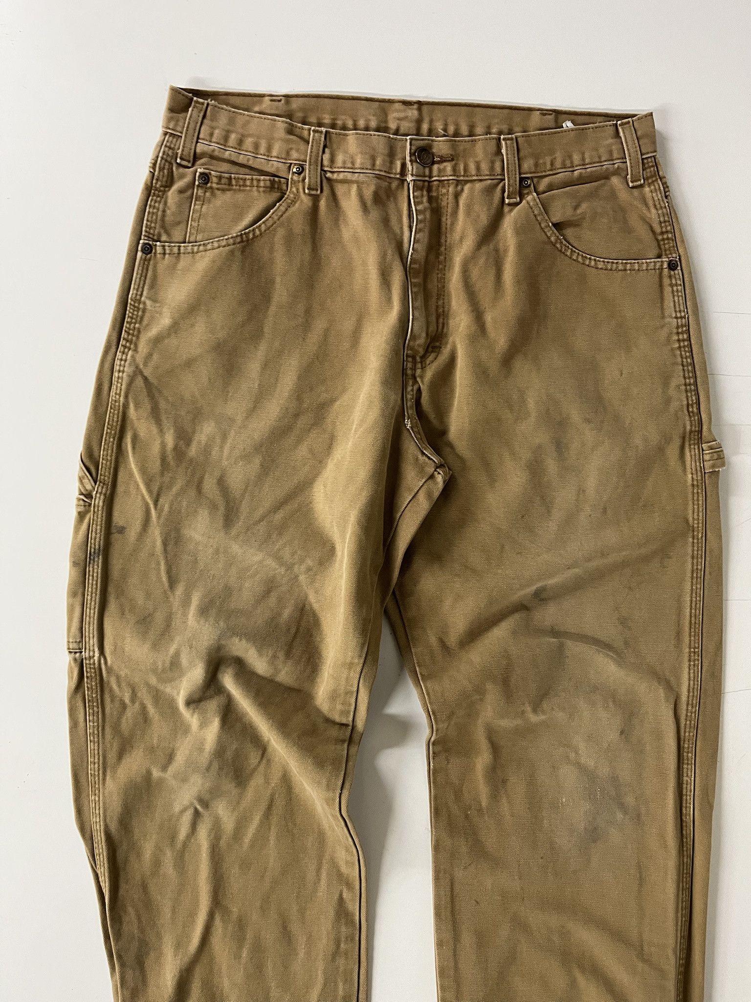 Carhartt Vitnage 2000s Dickies Canvas Carhartt Style Carpenter Wide Leg Cargo Pants Size 34 Size US 34 / EU 50 - 3 Thumbnail