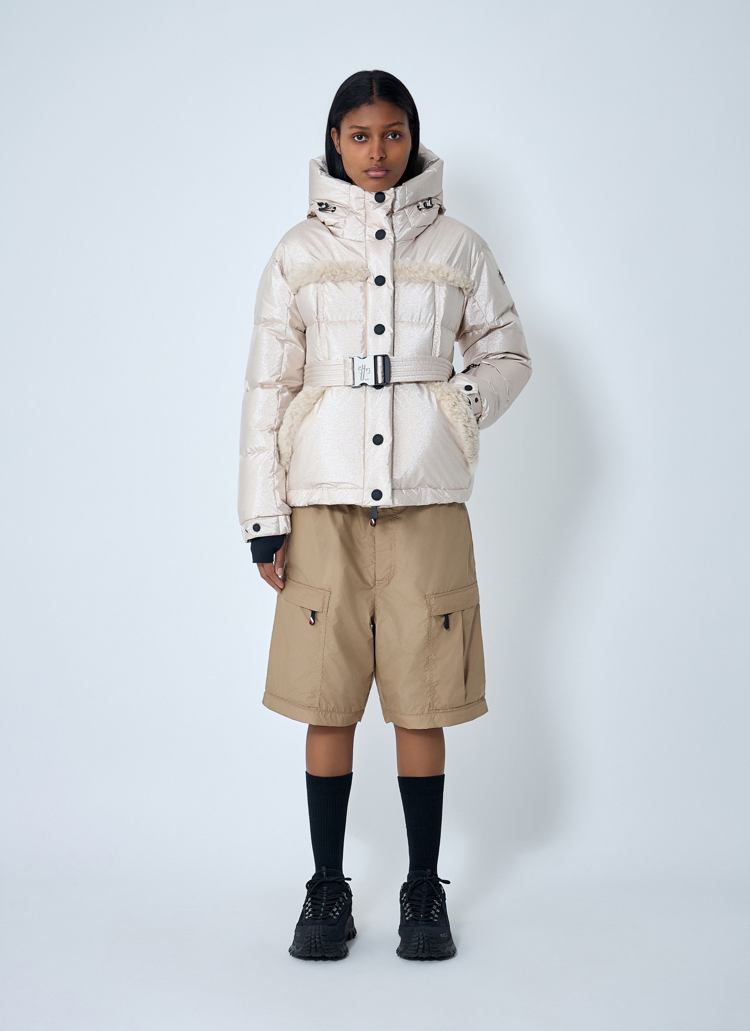 Moncler Grenoble Belted Down Jacket With Faux Fur Trim Size M / US 6-8 / IT 42-44 - 2 Thumbnail
