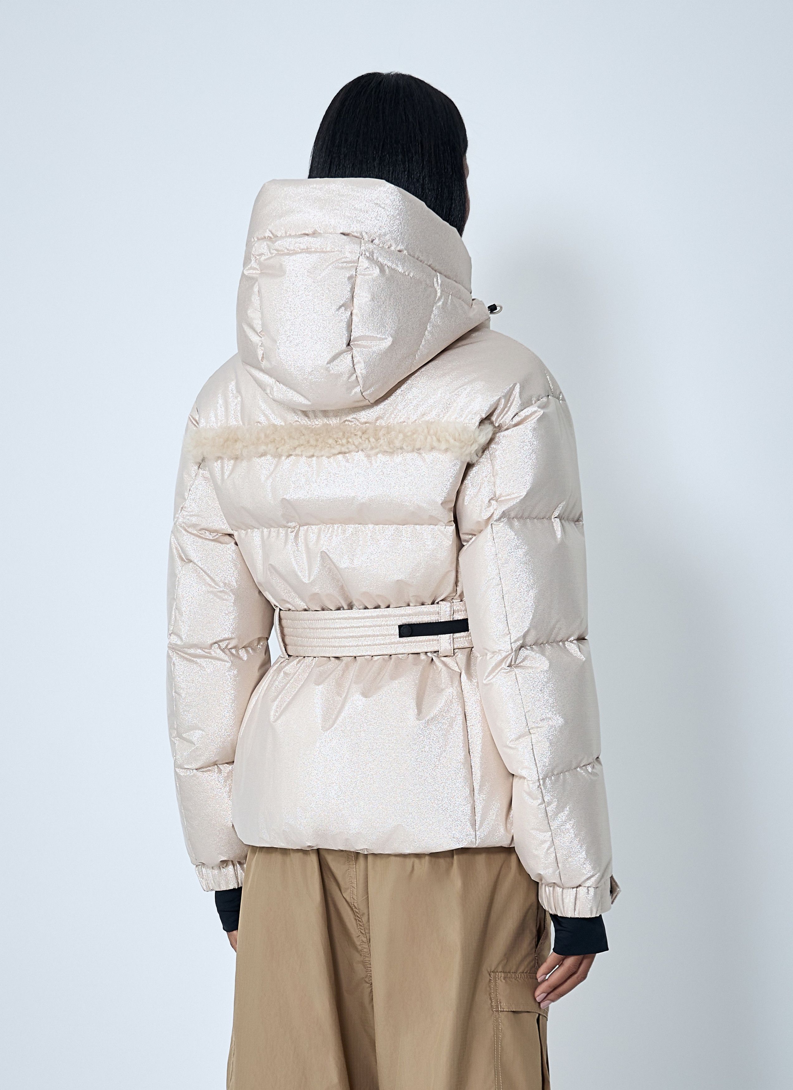 Moncler Grenoble Belted Down Jacket With Faux Fur Trim Size M / US 6-8 / IT 42-44 - 4 Thumbnail