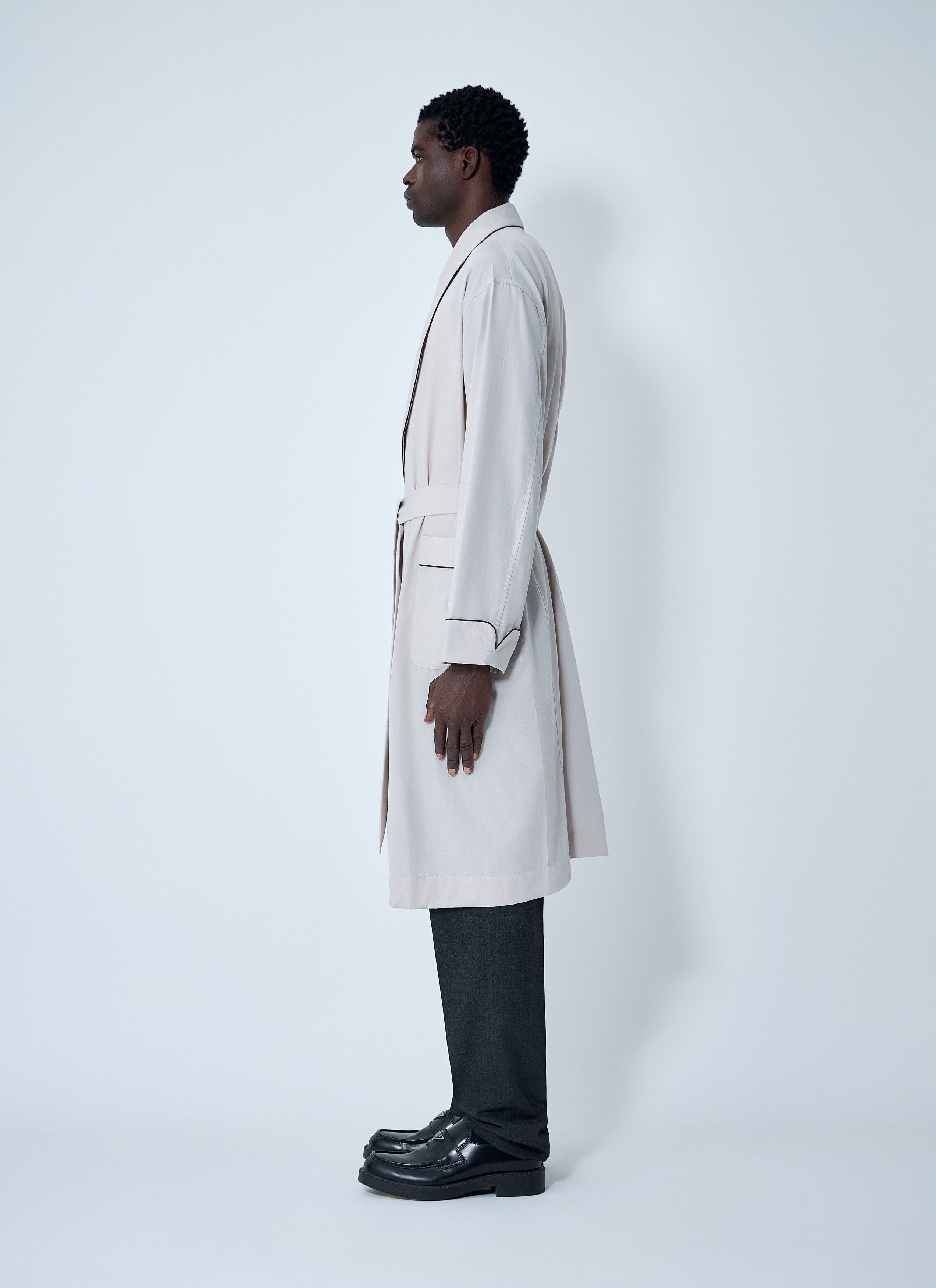 Prada Limestone Robe Coat Size US M / EU 48-50 / 2 - 3 Thumbnail