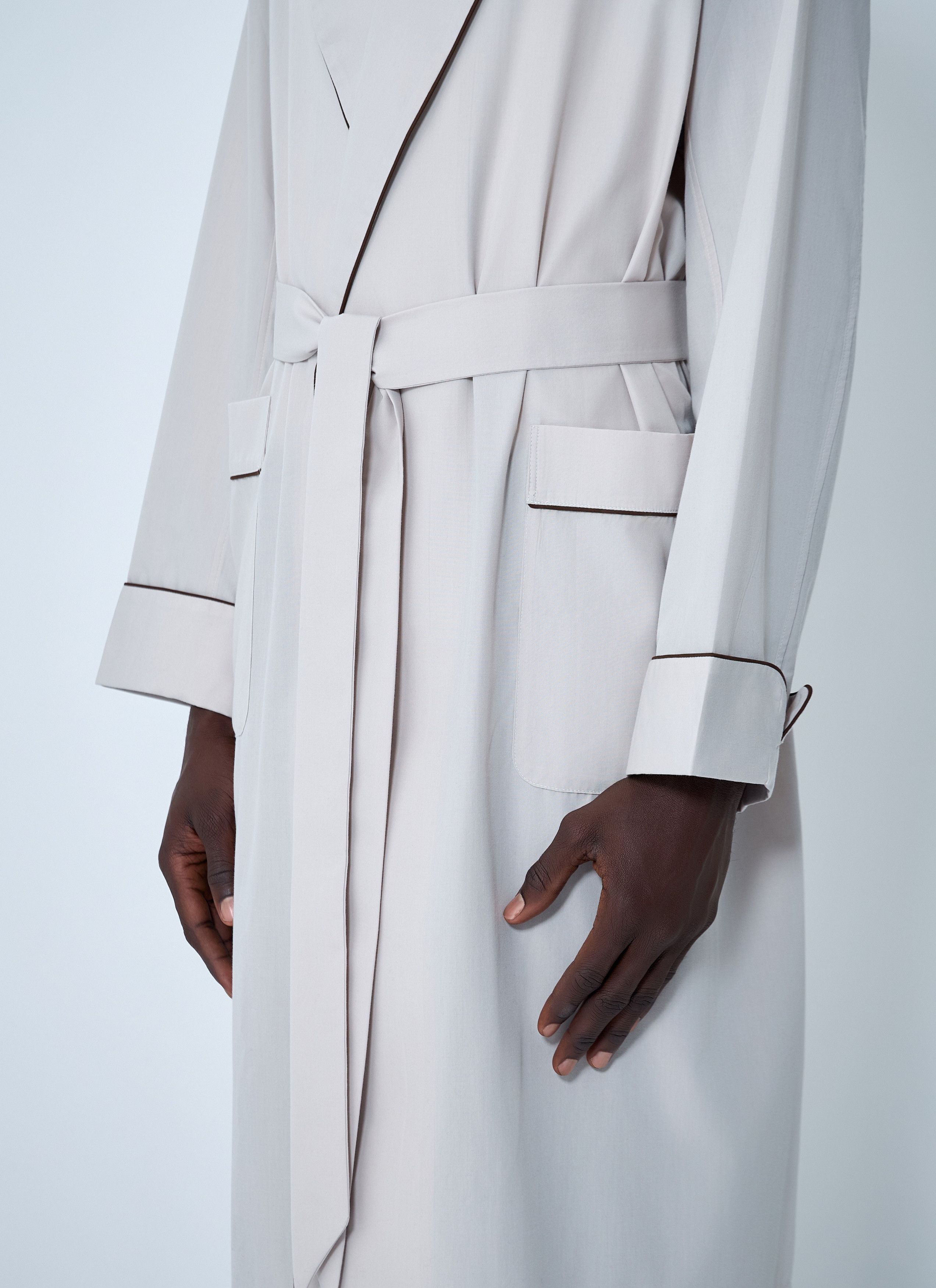 Prada Limestone Robe Coat Size US M / EU 48-50 / 2 - 6 Thumbnail