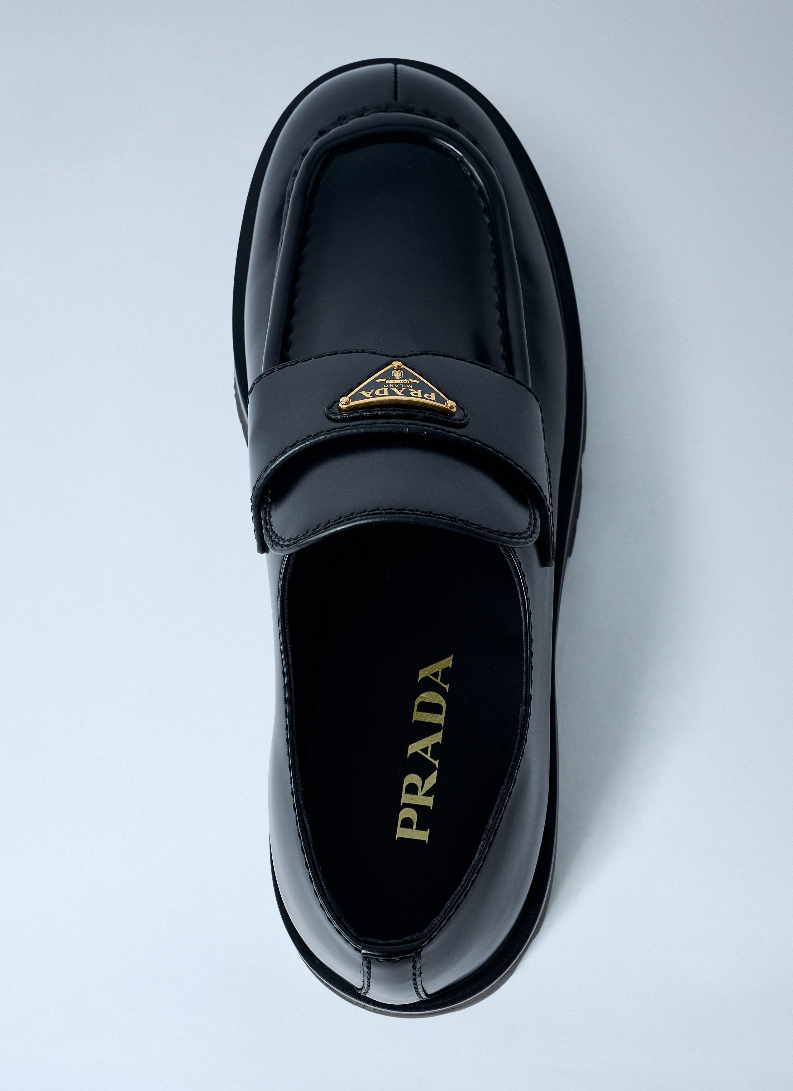 Prada Brushed Leather Loafers Size US 11 / IT 41 - 6 Thumbnail