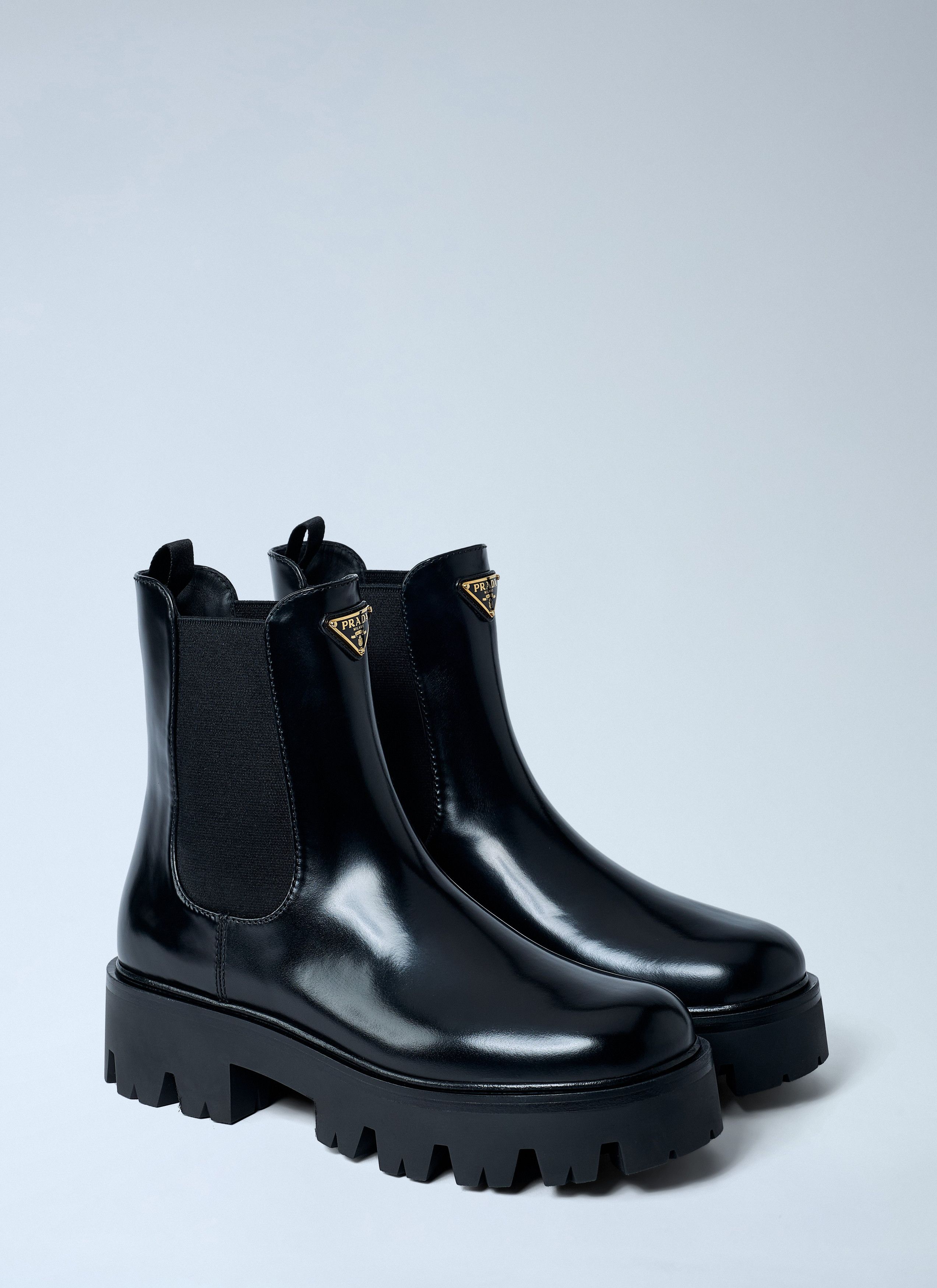 Prada Logo Plaque Ankle Boots Size US 7 / IT 37 - 2 Thumbnail