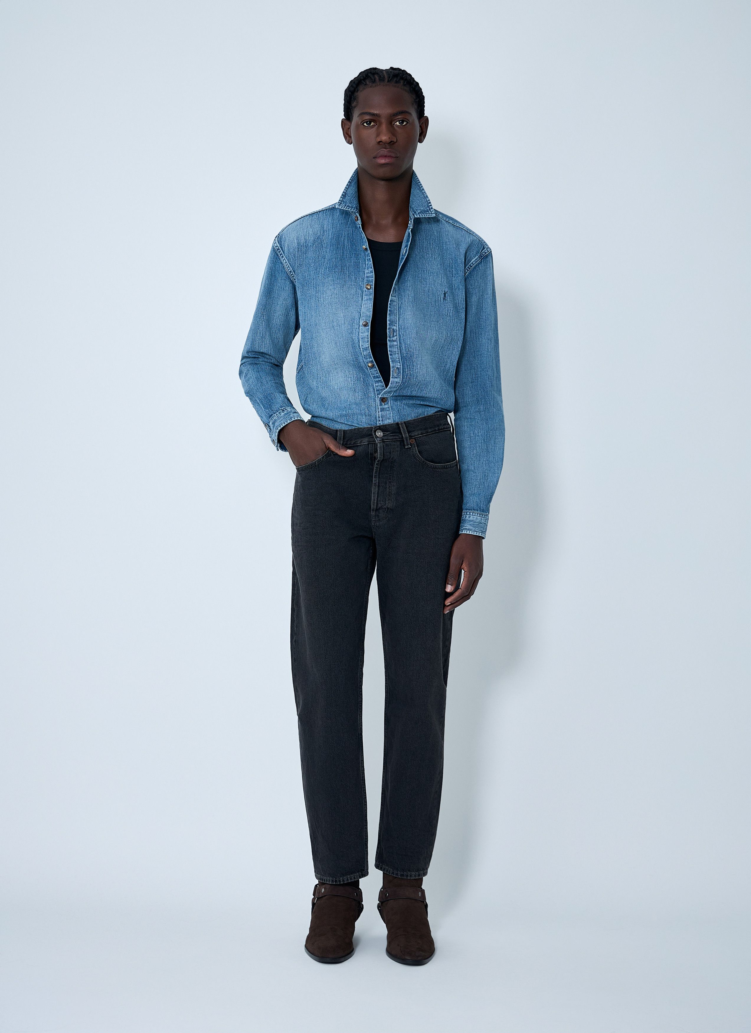 Saint Laurent Paris Straight-Leg Denim Jeans Size US 34 / EU 50 - 2 Thumbnail