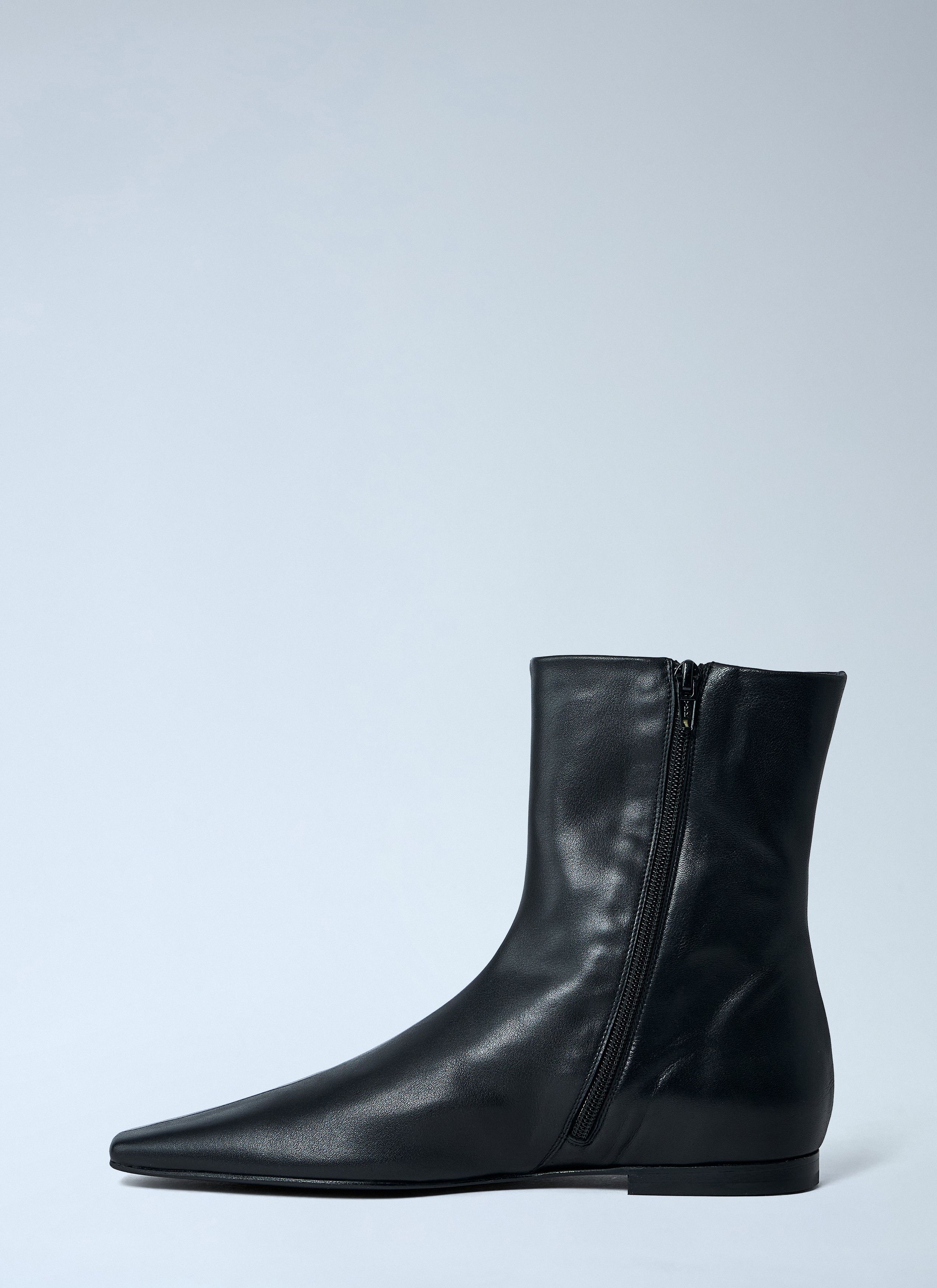Toteme Zipped Leather Chelsea Boots Size US 6 / IT 36 - 4 Thumbnail