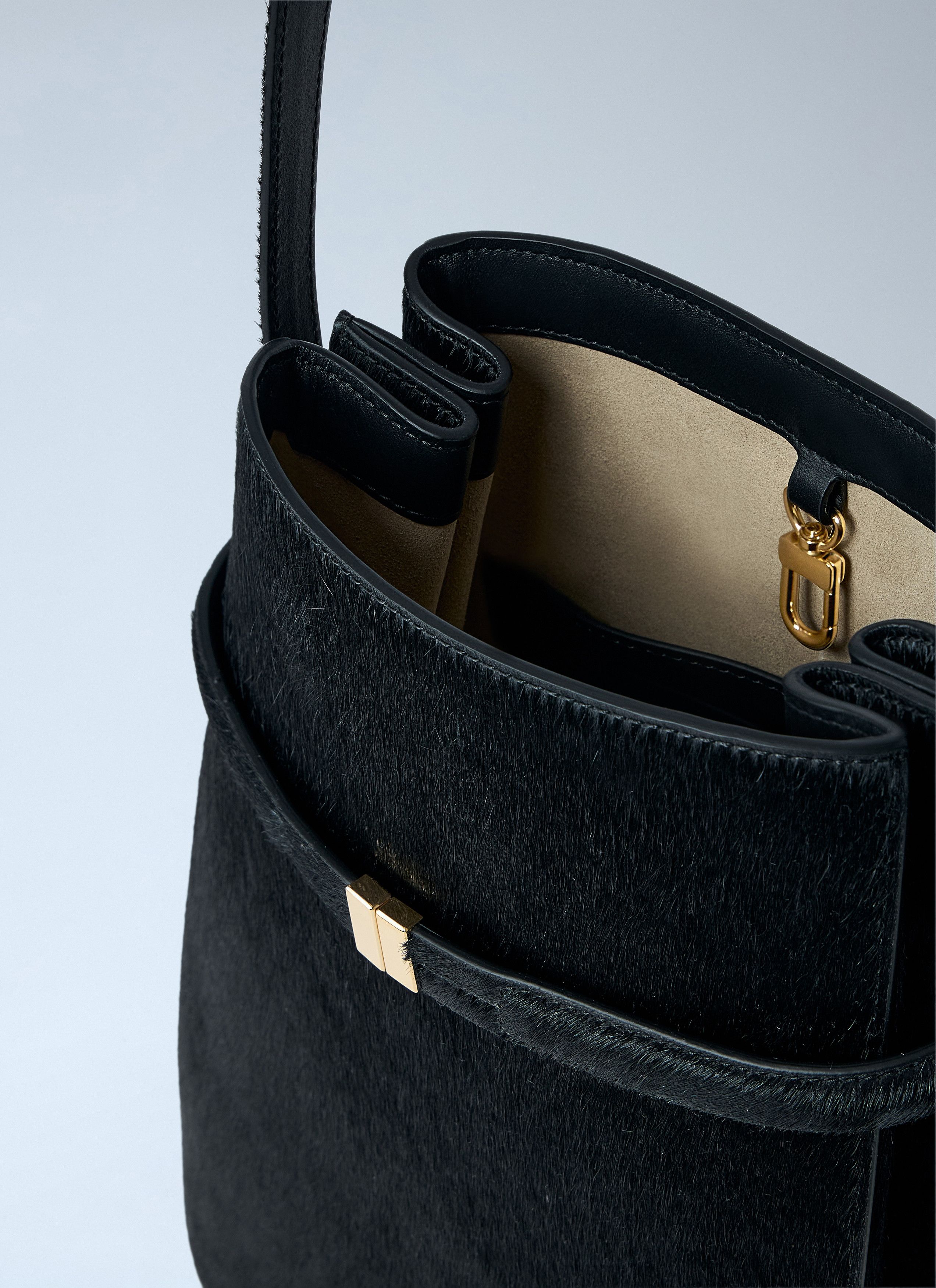 Toteme Belted Pony Hair Bucket Bag Size ONE SIZE - 5 Thumbnail