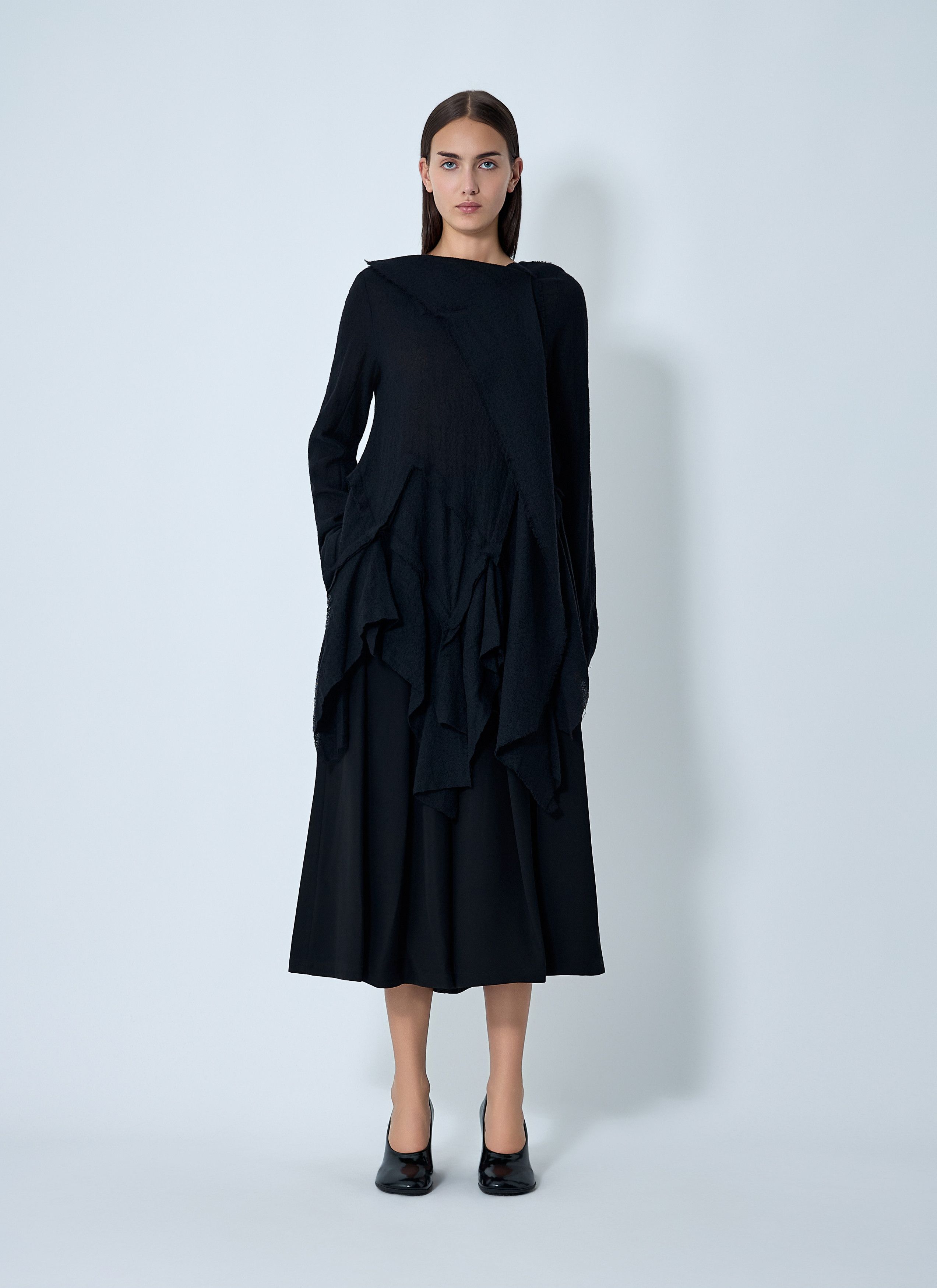 Yohji Yamamoto Gauzed Frilled Blouse Size M / US 6-8 / IT 42-44 - 2 Thumbnail