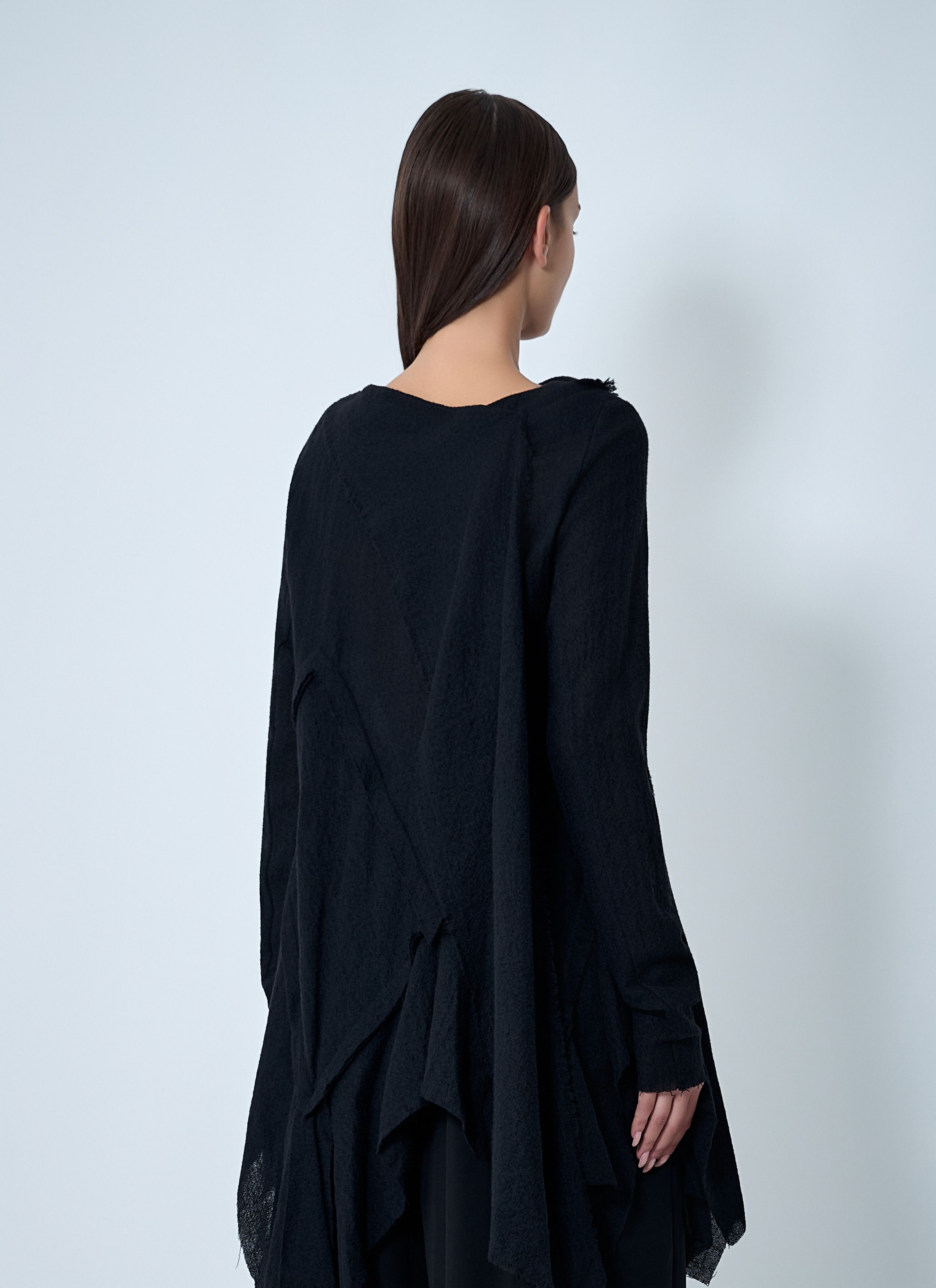 Yohji Yamamoto Gauzed Frilled Blouse Size M / US 6-8 / IT 42-44 - 4 Thumbnail