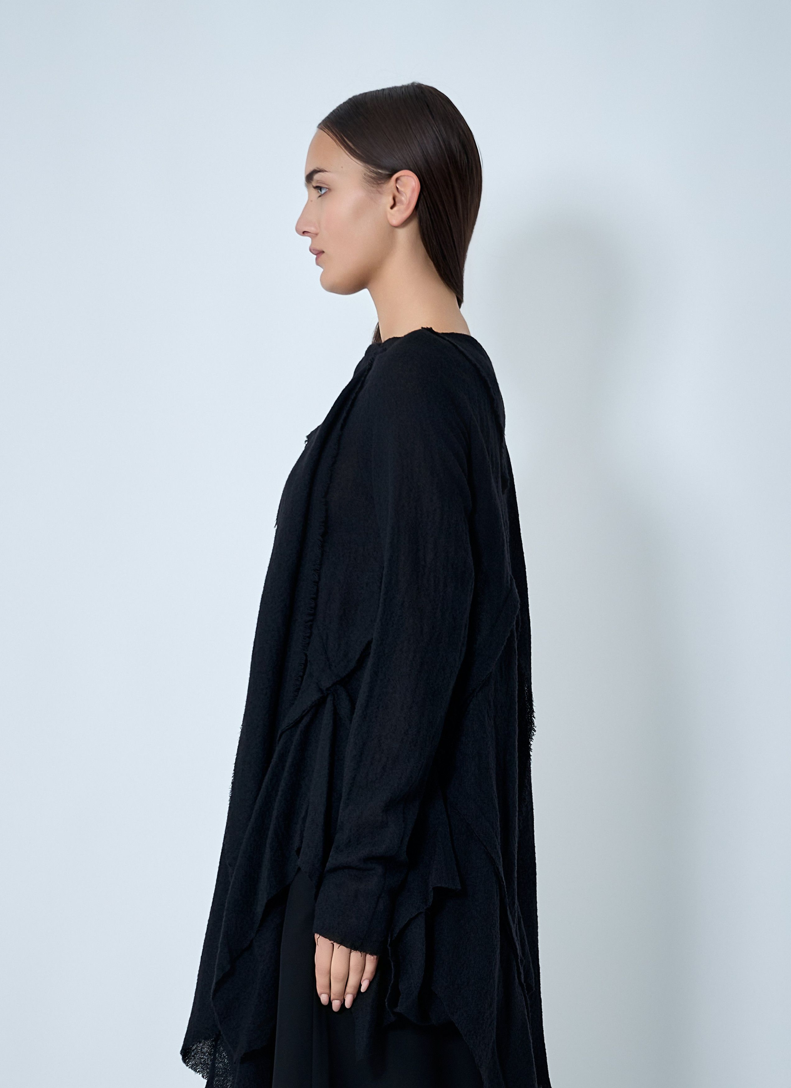 Yohji Yamamoto Gauzed Frilled Blouse Size M / US 6-8 / IT 42-44 - 3 Thumbnail