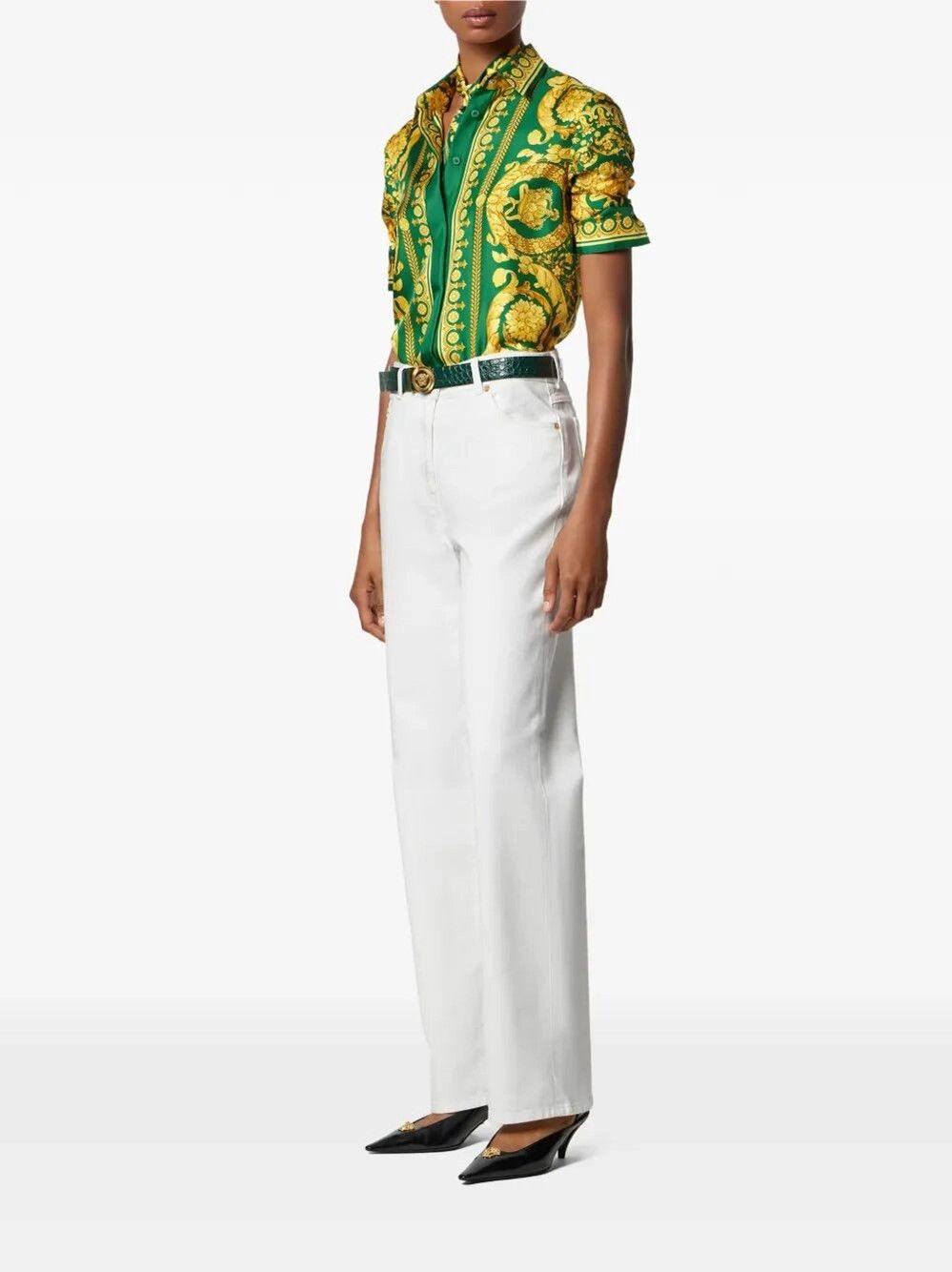 Versace Formal Shirt With `Baroque Heritage` Print Size M / US 6-8 / IT 42-44 - 2 Thumbnail