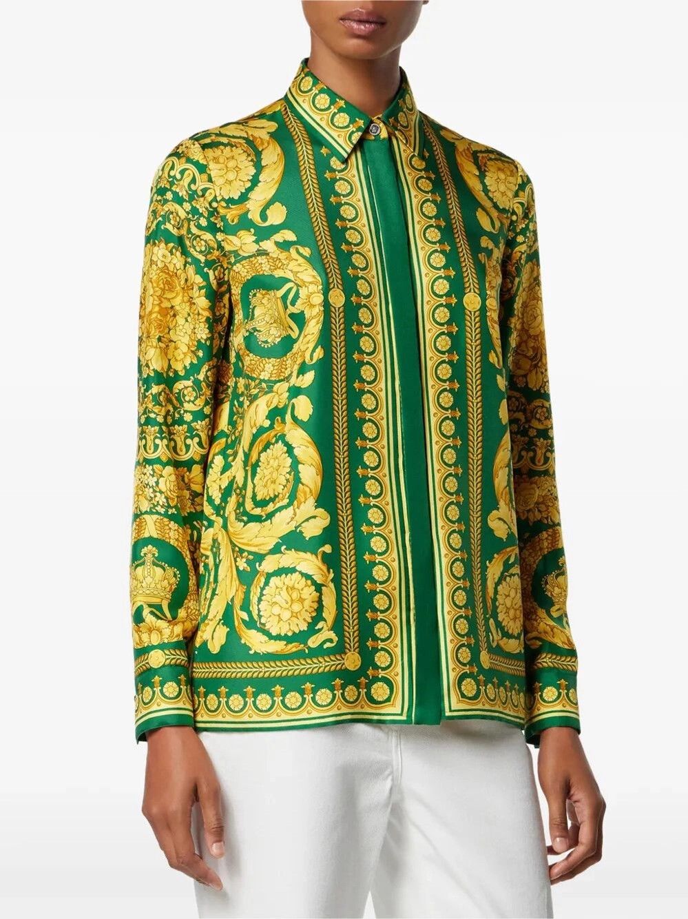Versace Formal Shirt With `Baroque Heritage` Print Size M / US 6-8 / IT 42-44 - 3 Thumbnail